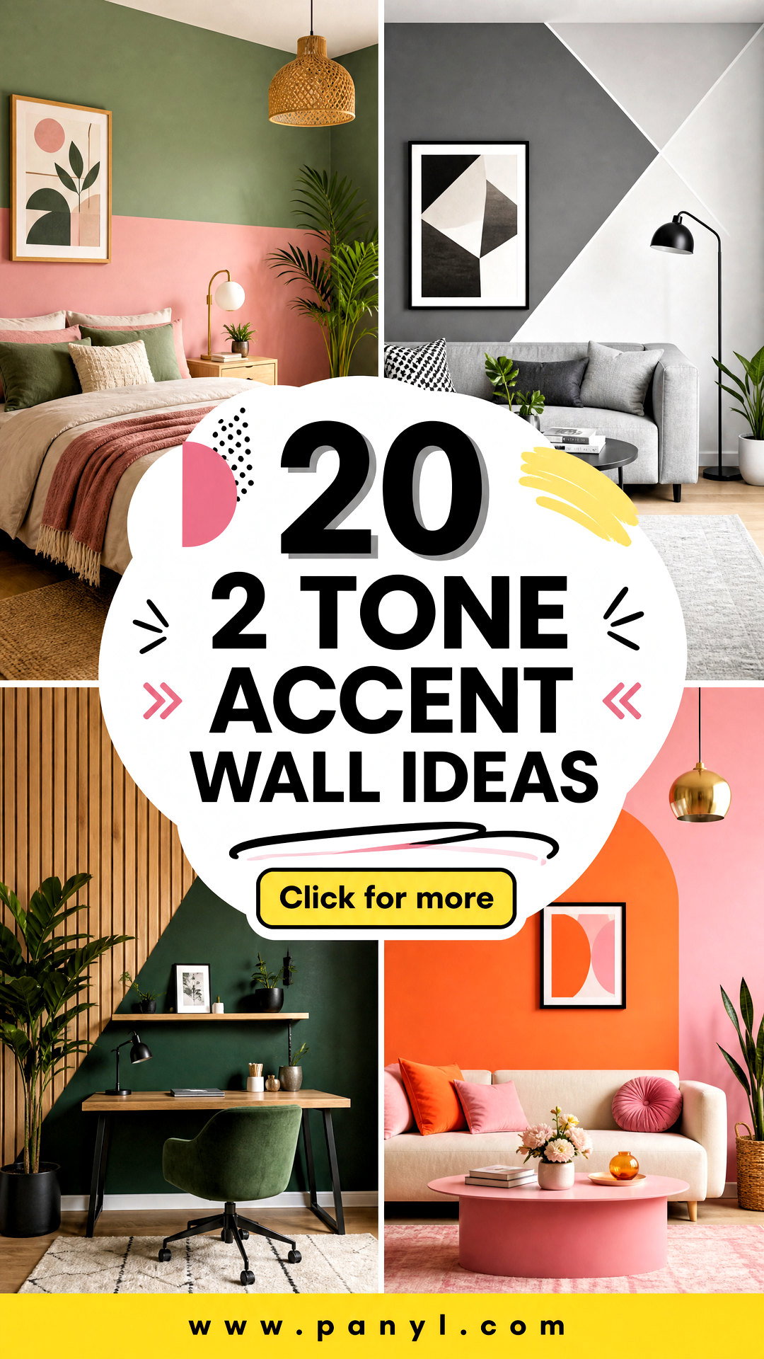 20 2 Tone Accent Wall Ideas for a Striking Designer Look - 20 2 Tone Accent Wall Ideas for a Striking Designer Look