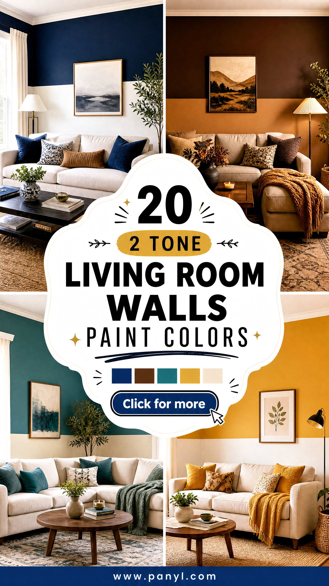 20 2 Tone Living Room Walls Paint Colors for Cozy Style - 20 2 Tone Living Room Walls Paint Colors for Cozy Style