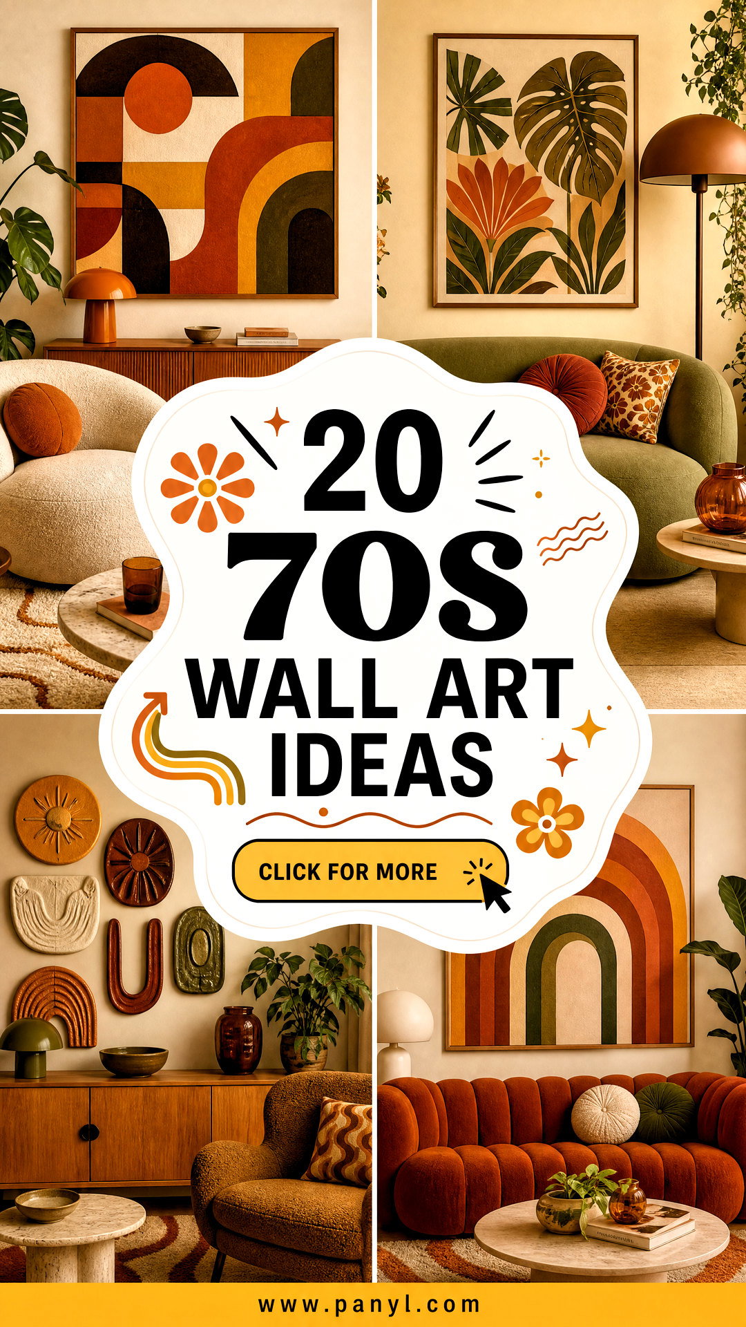 20 70s Wall Art Ideas for a Warm Stylish Retro-Inspired Home - 20 70s Wall Art Ideas for a Warm, Stylish Retro-Inspired Home