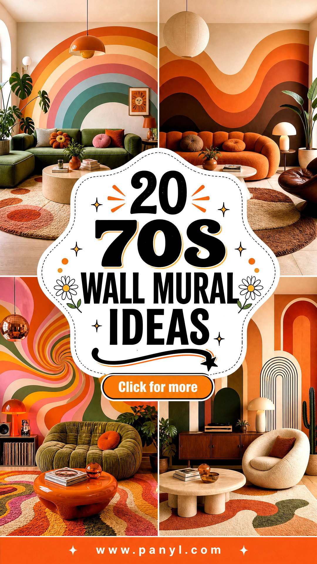 20 70s Wall Mural Ideas for a Bold Retro Revival at Home - 20 70s Wall Mural Ideas for a Bold Retro Revival at Home