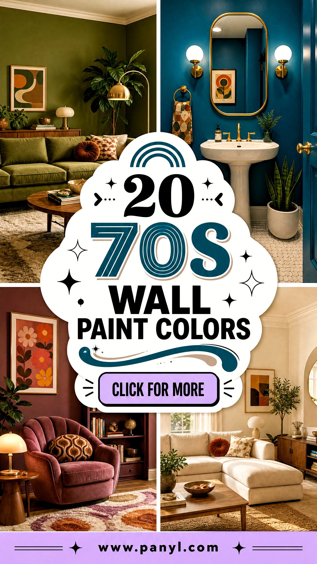 20 70s Wall Paint Colors for an Easy Retro Home Refresh - 20 70s Wall Paint Colors for an Easy Retro Home Refresh
