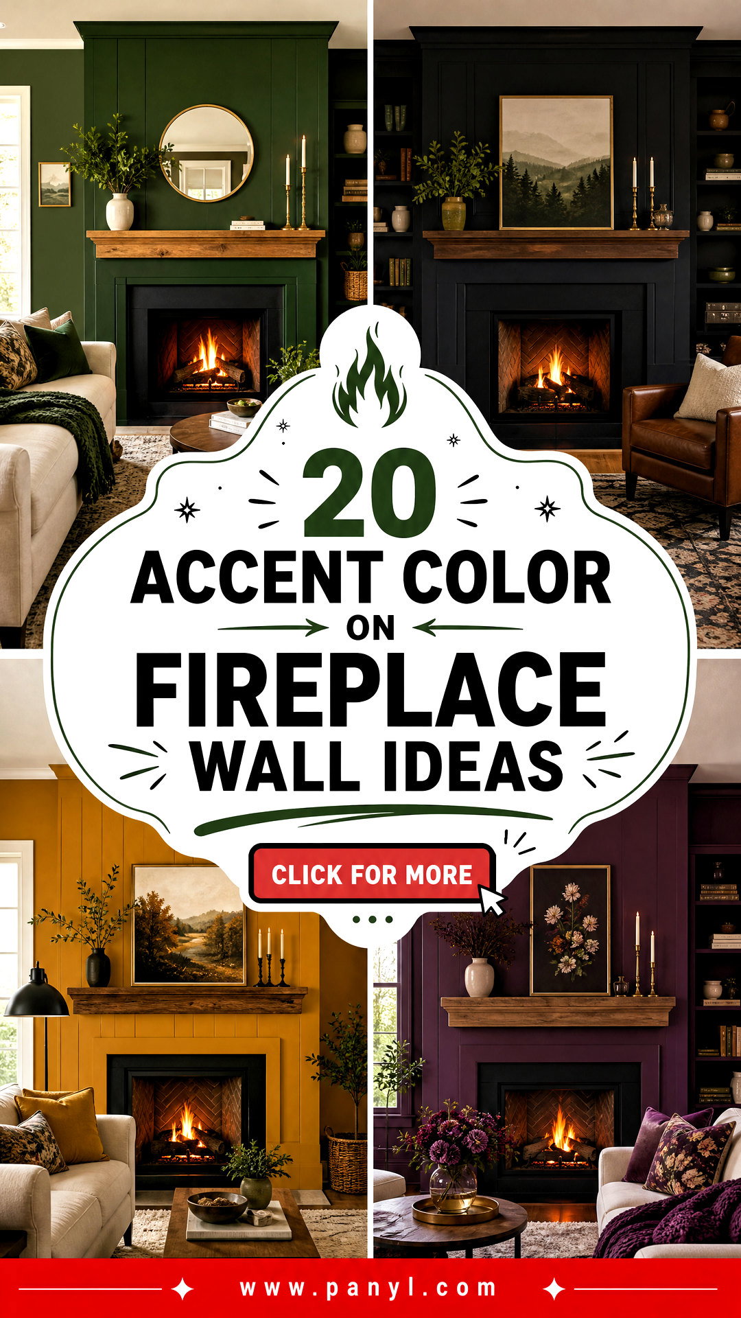 20 Accent Color on Fireplace Wall Ideas for Cozy Modern Homes - 20 Accent Color on Fireplace Wall Ideas for Cozy Modern Homes