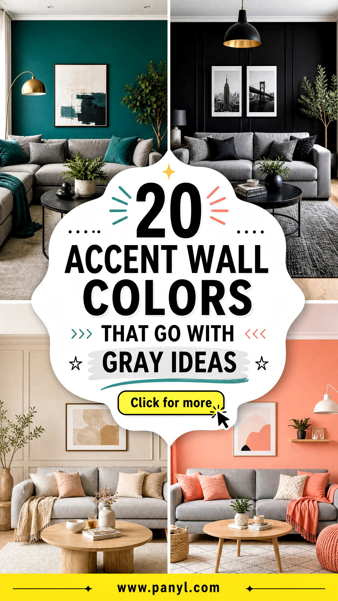 20 Accent Wall Colors That Go With Gray Ideas for Any Room - 20 Accent Wall Colors That Go With Gray Ideas for Any Room