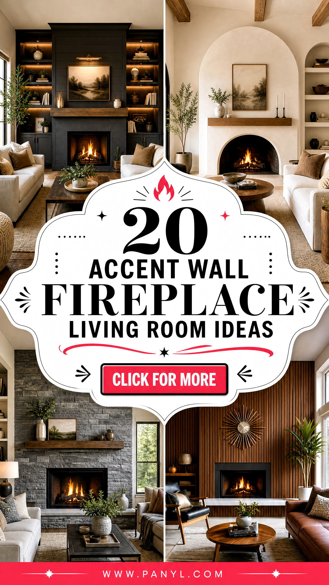 20 Accent Wall Fireplace Living Room Ideas for Cozy Style - 20 Accent Wall Fireplace Living Room Ideas for Cozy Style