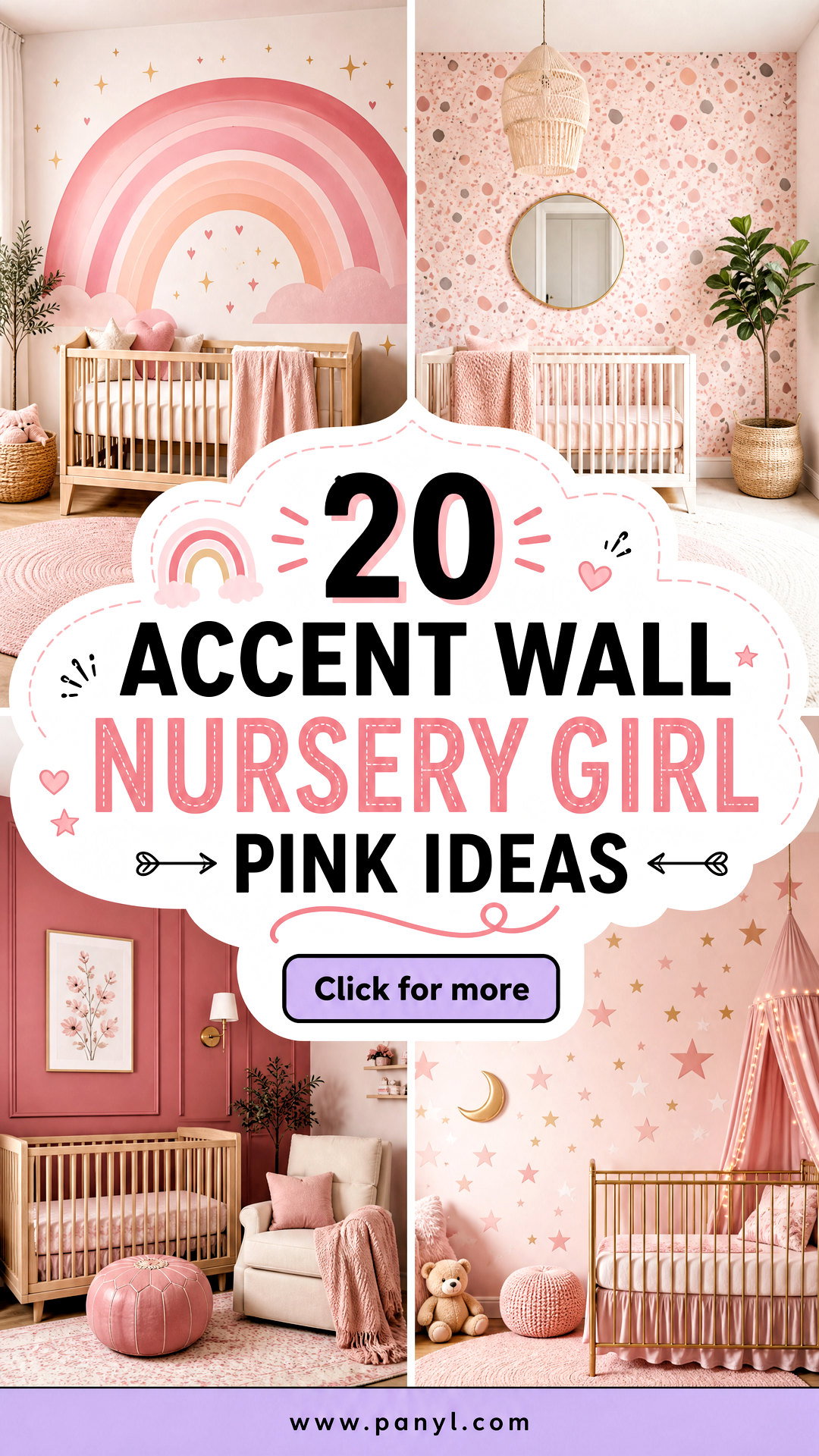 20 Accent Wall Nursery Girl Pink Ideas for a Sweet Serene Space - 20 Accent Wall Nursery Girl Pink Ideas for a Sweet, Serene Space
