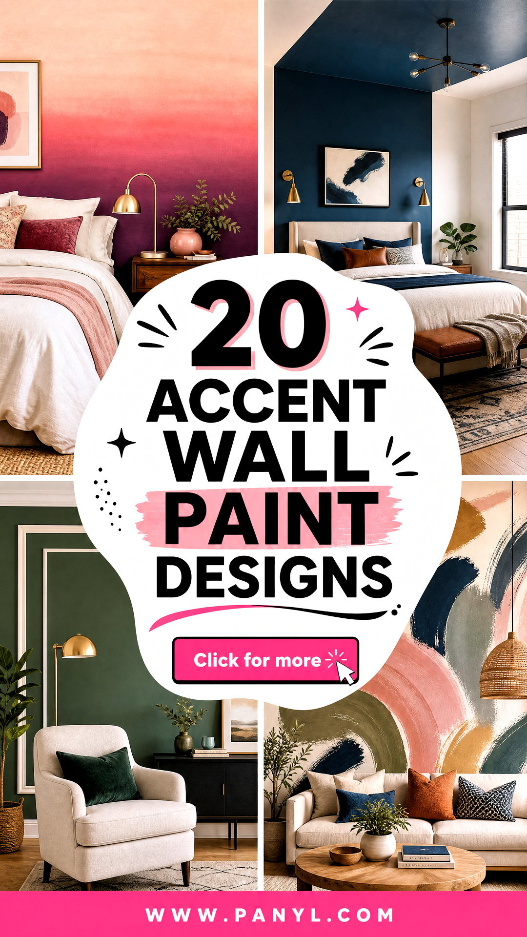 20 Accent Wall Paint Designs for Bold Designer Style at Home - 20 Accent Wall Paint Designs for Bold, Designer Style at Home