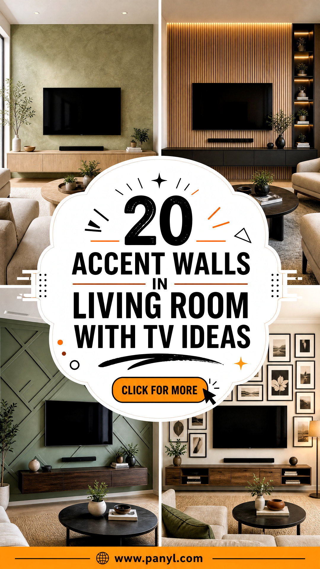 20 Accent Walls in Living Room With TV Ideas for Modern Homes - 20 Accent Walls in Living Room With TV Ideas for Modern Homes
