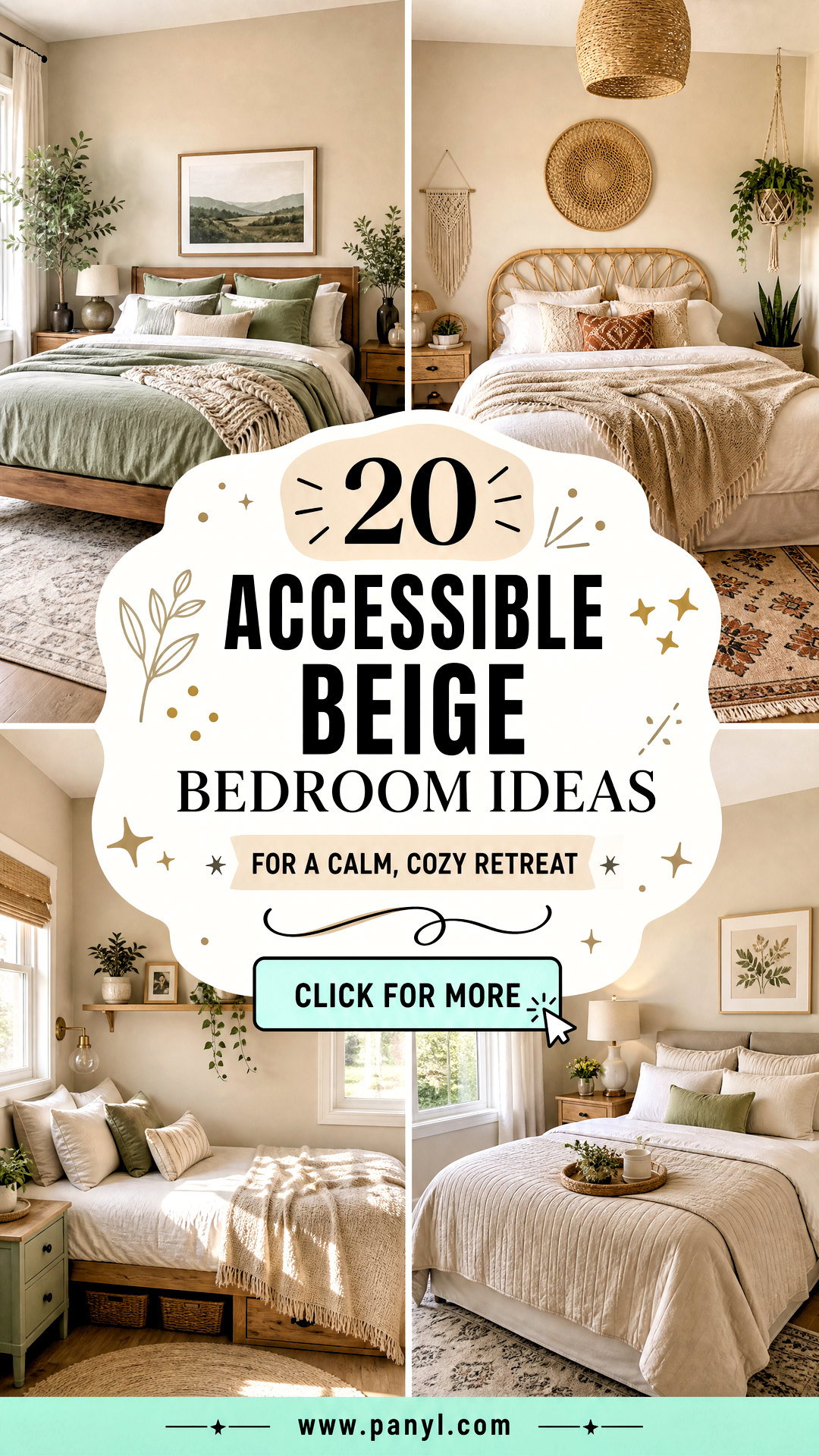 20 Accessible Beige Bedroom Ideas for a Calm Cozy Retreat - 20 Accessible Beige Bedroom Ideas for a Calm, Cozy Retreat