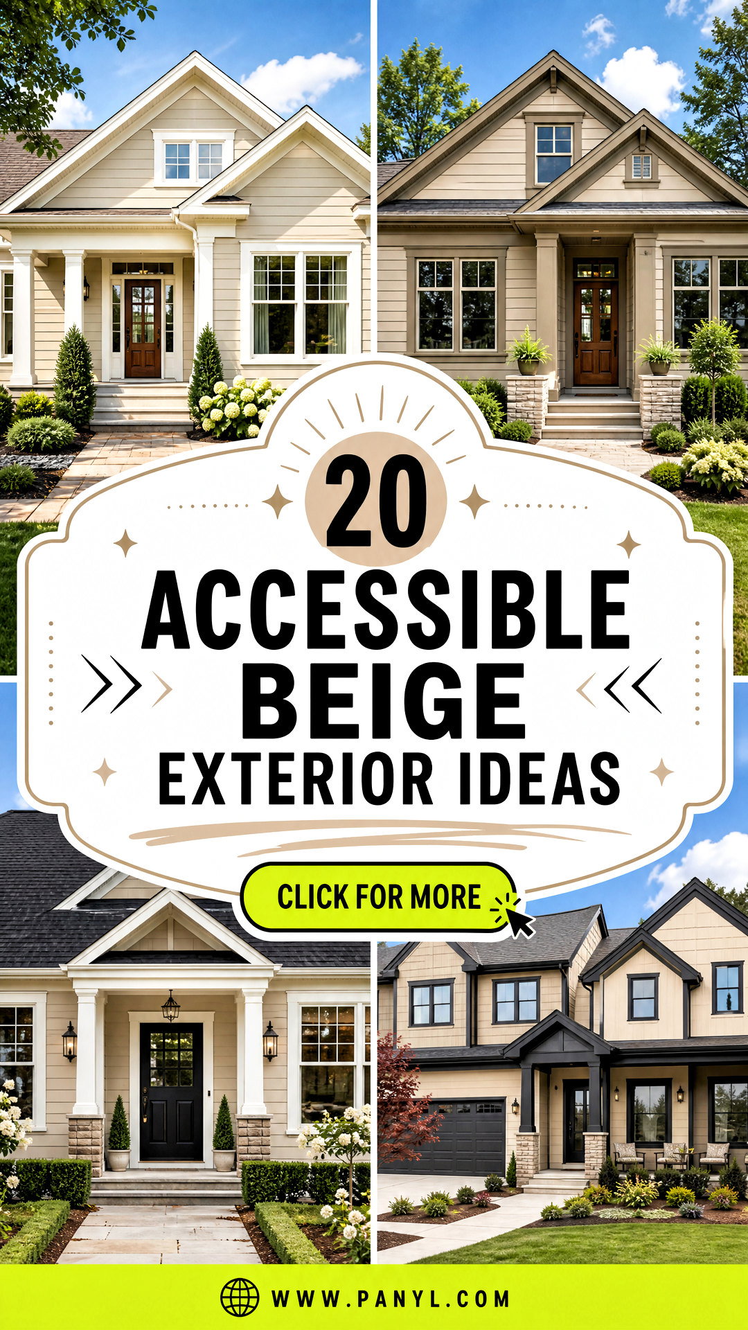 20 Accessible Beige Exterior Ideas for Timeless Curb Appeal - 20 Accessible Beige Exterior Ideas for Timeless Curb Appeal