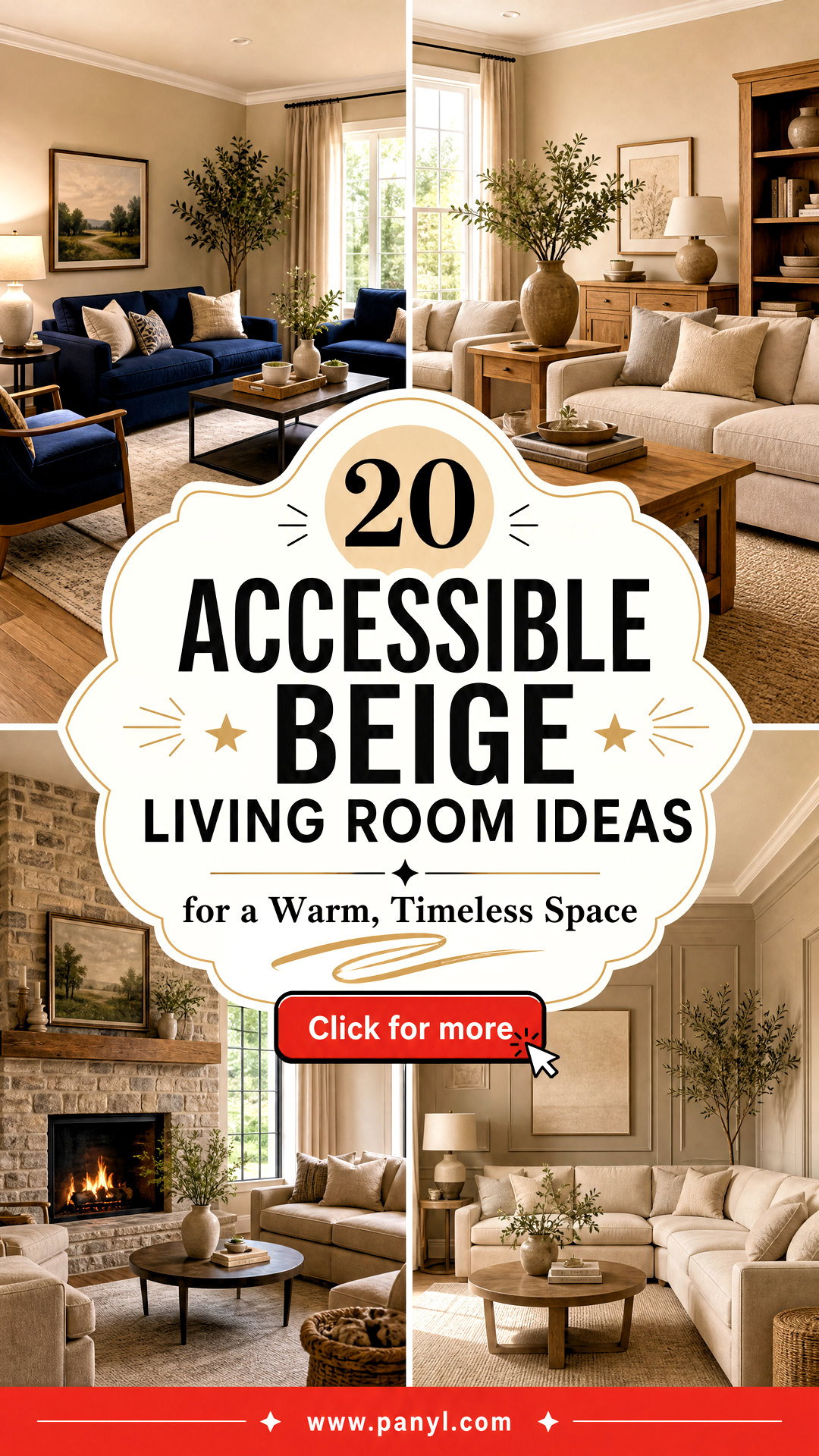 20 Accessible Beige Living Room Ideas for a Warm Timeless Space - 20 Accessible Beige Living Room Ideas for a Warm, Timeless Space