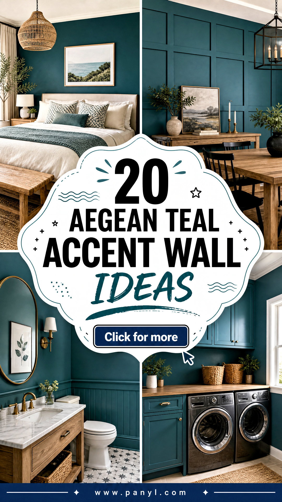 20 Aegean Teal Accent Wall Ideas for Sophisticated Modern Rooms - 20 Aegean Teal Accent Wall Ideas for Sophisticated Modern Rooms