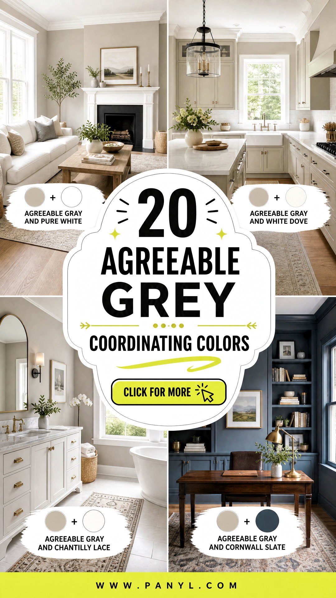 20 Agreeable Grey Coordinating Colors for a Calm Cohesive Home - 20 Agreeable Grey Coordinating Colors for a Calm, Cohesive Home