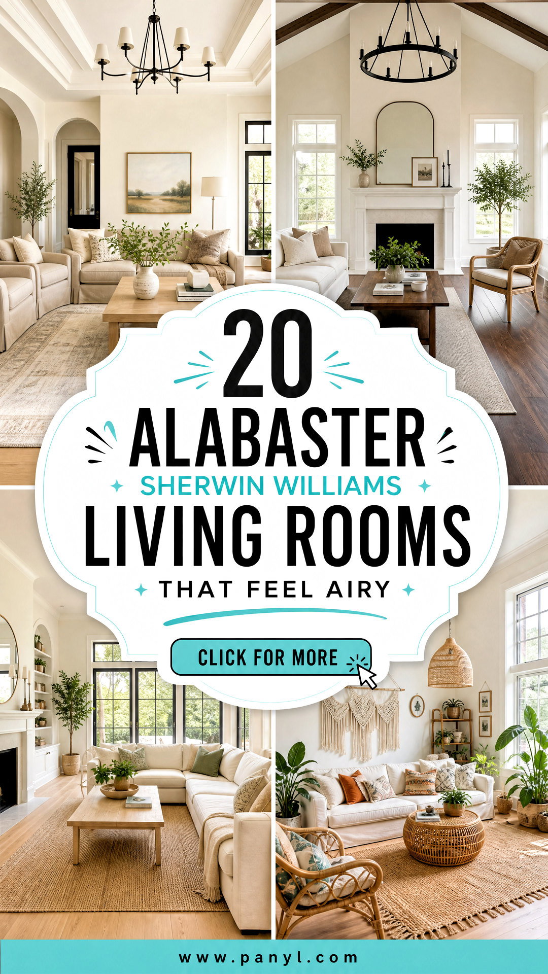20 Alabaster Sherwin Williams Living Rooms That Feel Airy - 20 Alabaster Sherwin Williams Living Rooms That Feel Airy