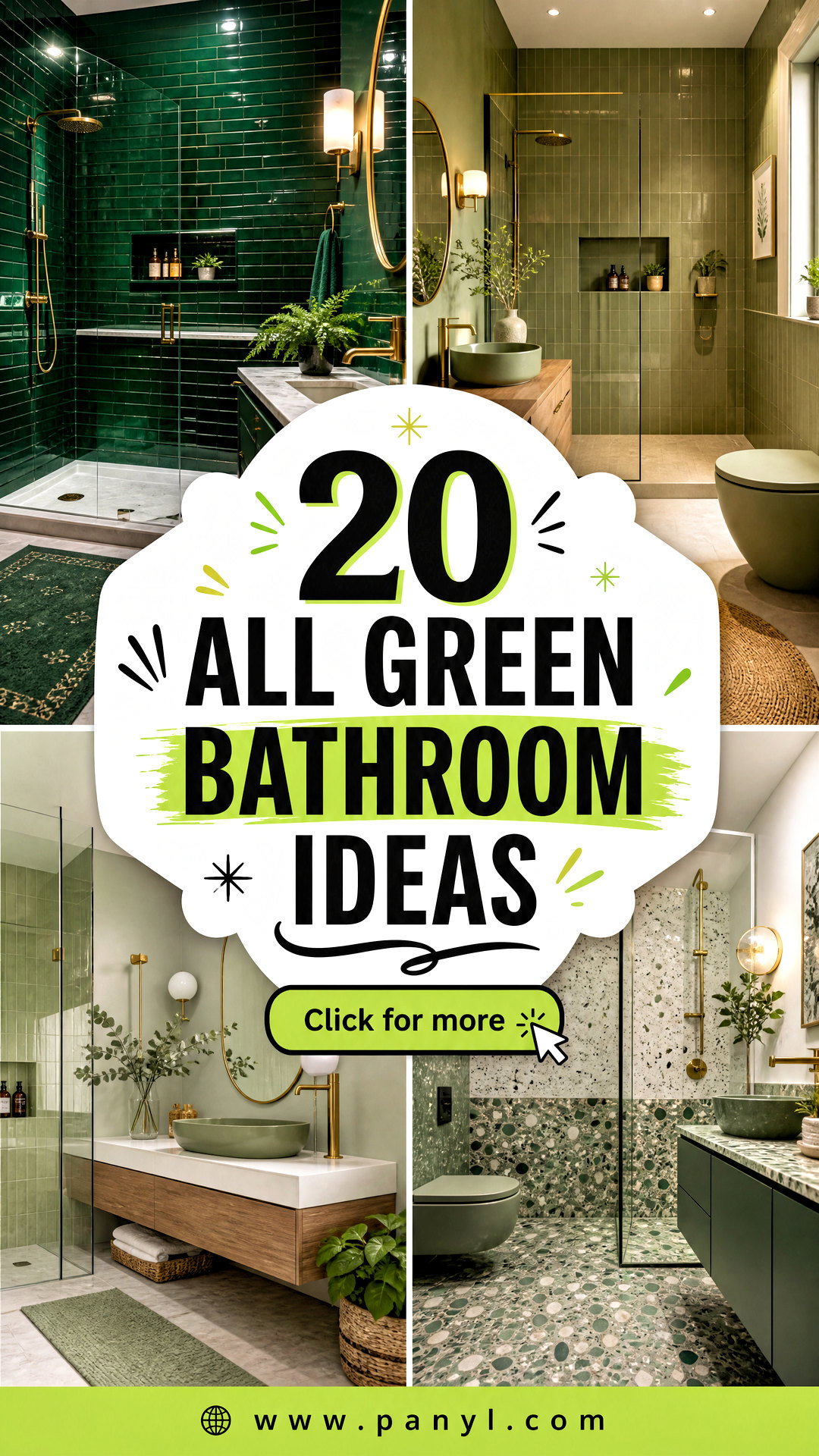 20 All Green Bathroom Ideas for a Fresh Spa-Like Retreat - 20 All Green Bathroom Ideas for a Fresh, Spa-Like Retreat