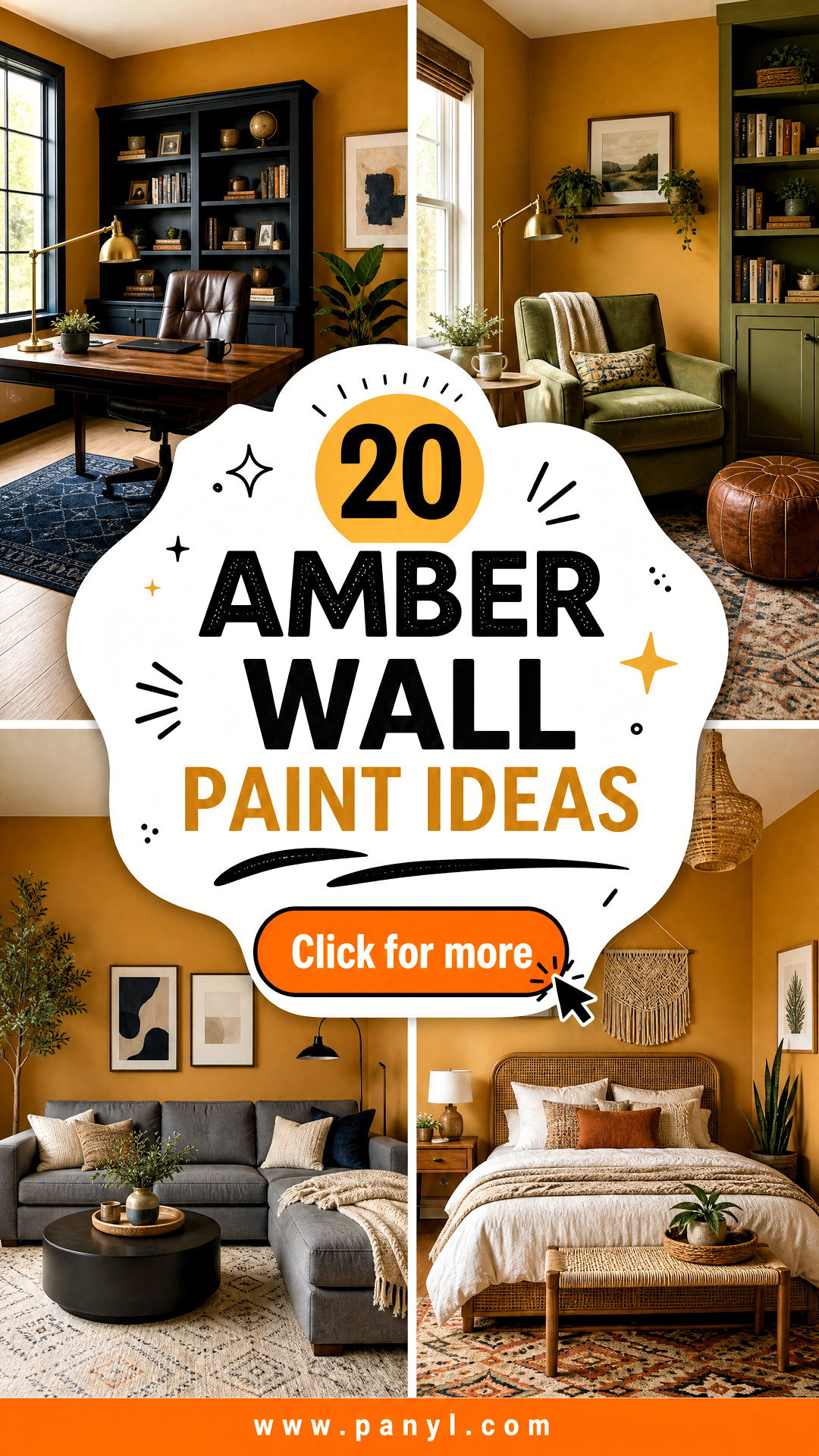20 Amber Wall Paint Ideas for Warm Inviting Modern Rooms - 20 Amber Wall Paint Ideas for Warm, Inviting Modern Rooms