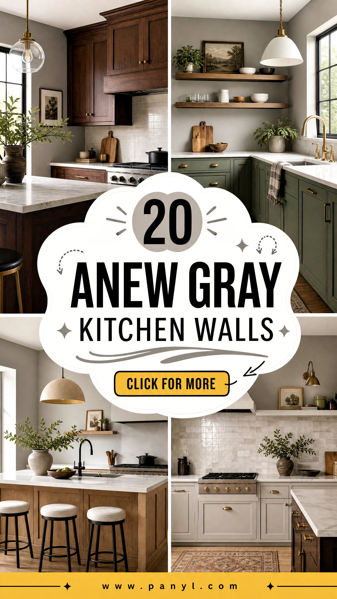 20 Anew Gray Kitchen Walls for a Warm Timeless Makeover - 20 Anew Gray Kitchen Walls for a Warm, Timeless Makeover