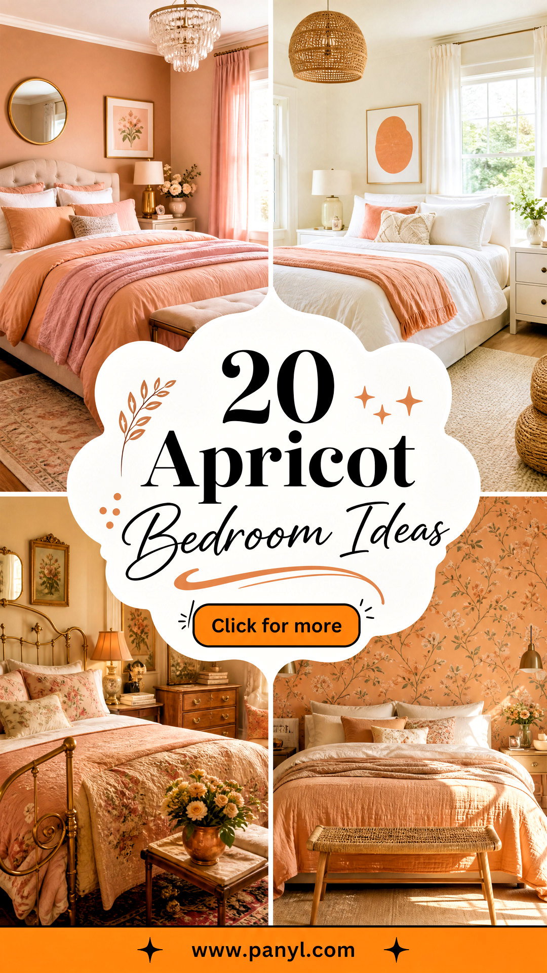 20 Apricot Bedroom Ideas for a Warm Cheerful Retreat Today - 20 Apricot Bedroom Ideas for a Warm, Cheerful Retreat Today
