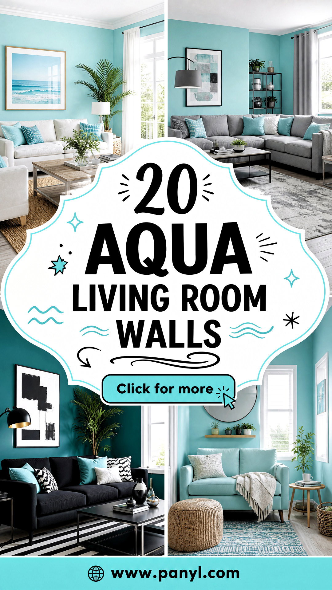 20 Aqua Living Room Walls for Bright Breezy Modern Spaces - 20 Aqua Living Room Walls for Bright, Breezy Modern Spaces