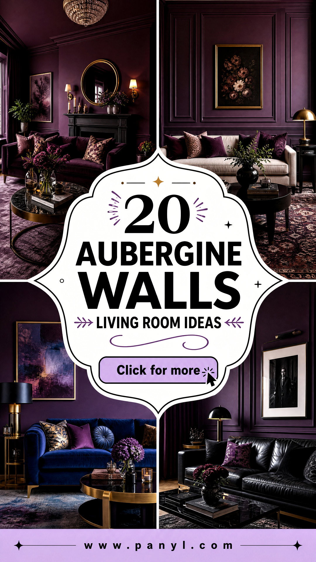 20 Aubergine Walls Living Room Ideas for Cozy Modern Homes - 20 Aubergine Walls Living Room Ideas for Cozy Modern Homes