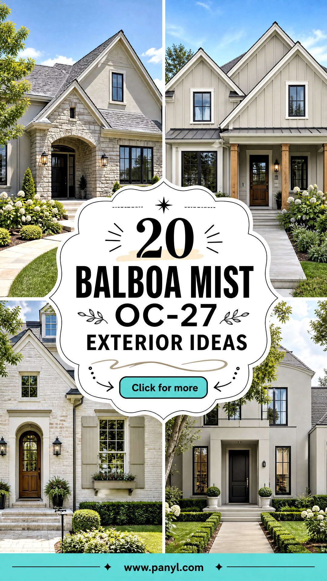 20 Balboa Mist OC-27 Exterior Ideas for Timeless Curb Appeal - 20 Balboa Mist OC-27 Exterior Ideas for Timeless Curb Appeal