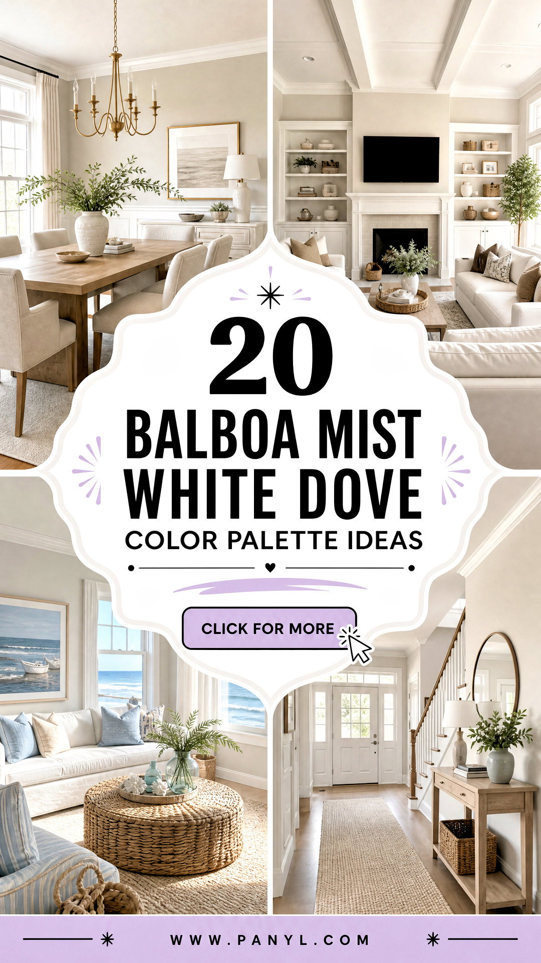 20 Balboa Mist White Dove Color Palette Ideas for Calm Homes - 20 Balboa Mist White Dove Color Palette Ideas for Calm Homes