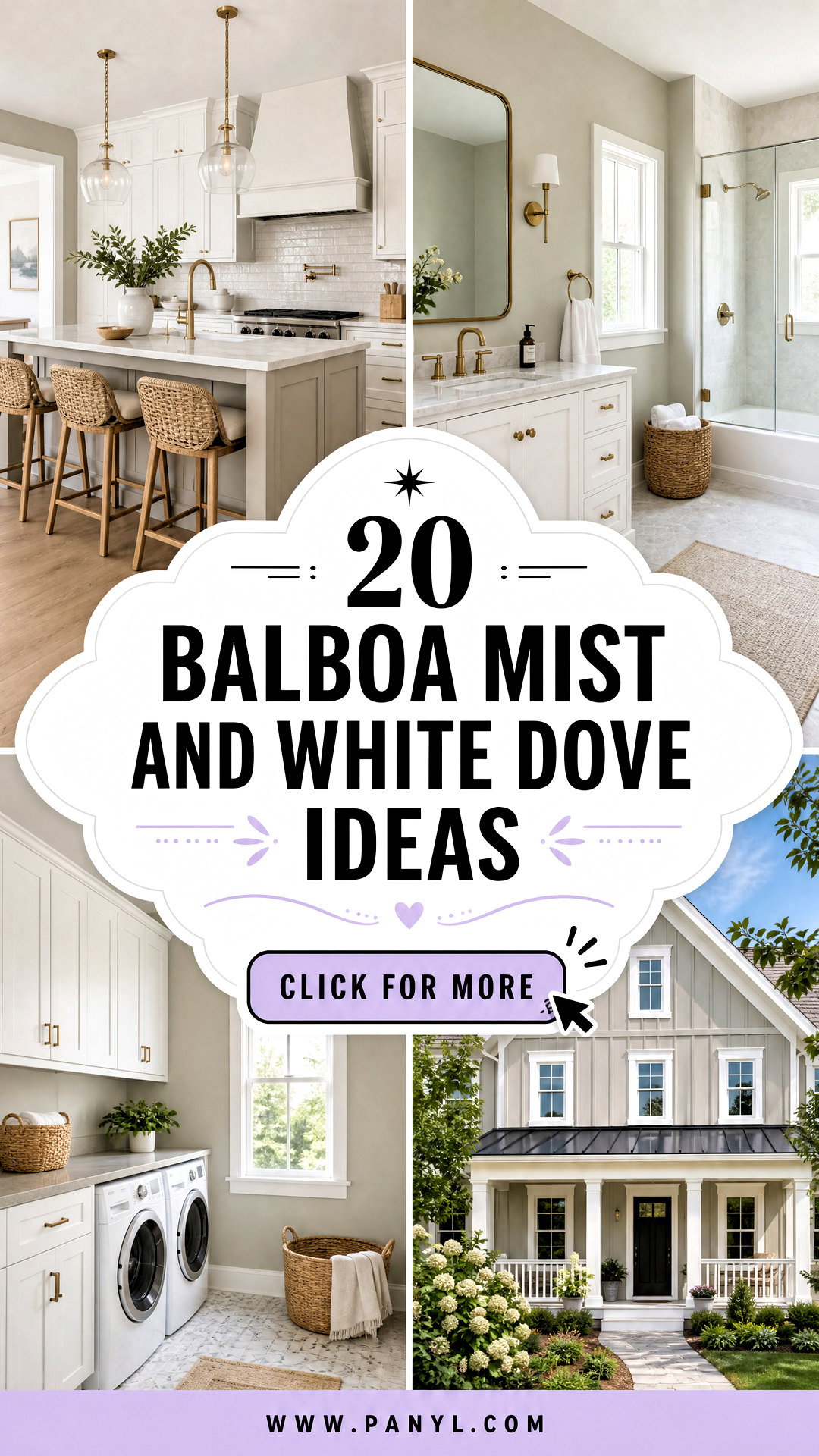 20 Balboa Mist and White Dove Ideas for Serene Interiors - 20 Balboa Mist and White Dove Ideas for Serene Interiors