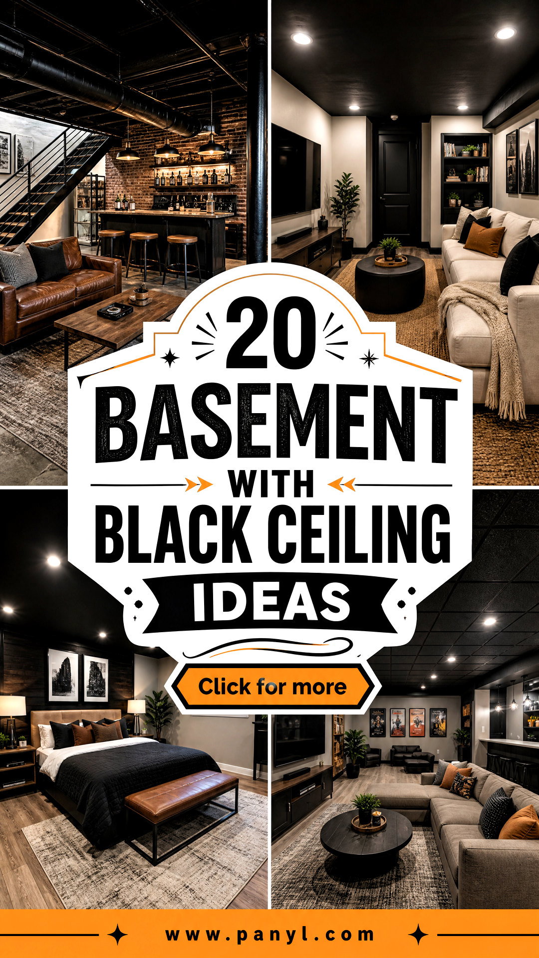 20 Basement With Black Ceiling Ideas for a Bold Modern Look - 20 Basement With Black Ceiling Ideas for a Bold Modern Look
