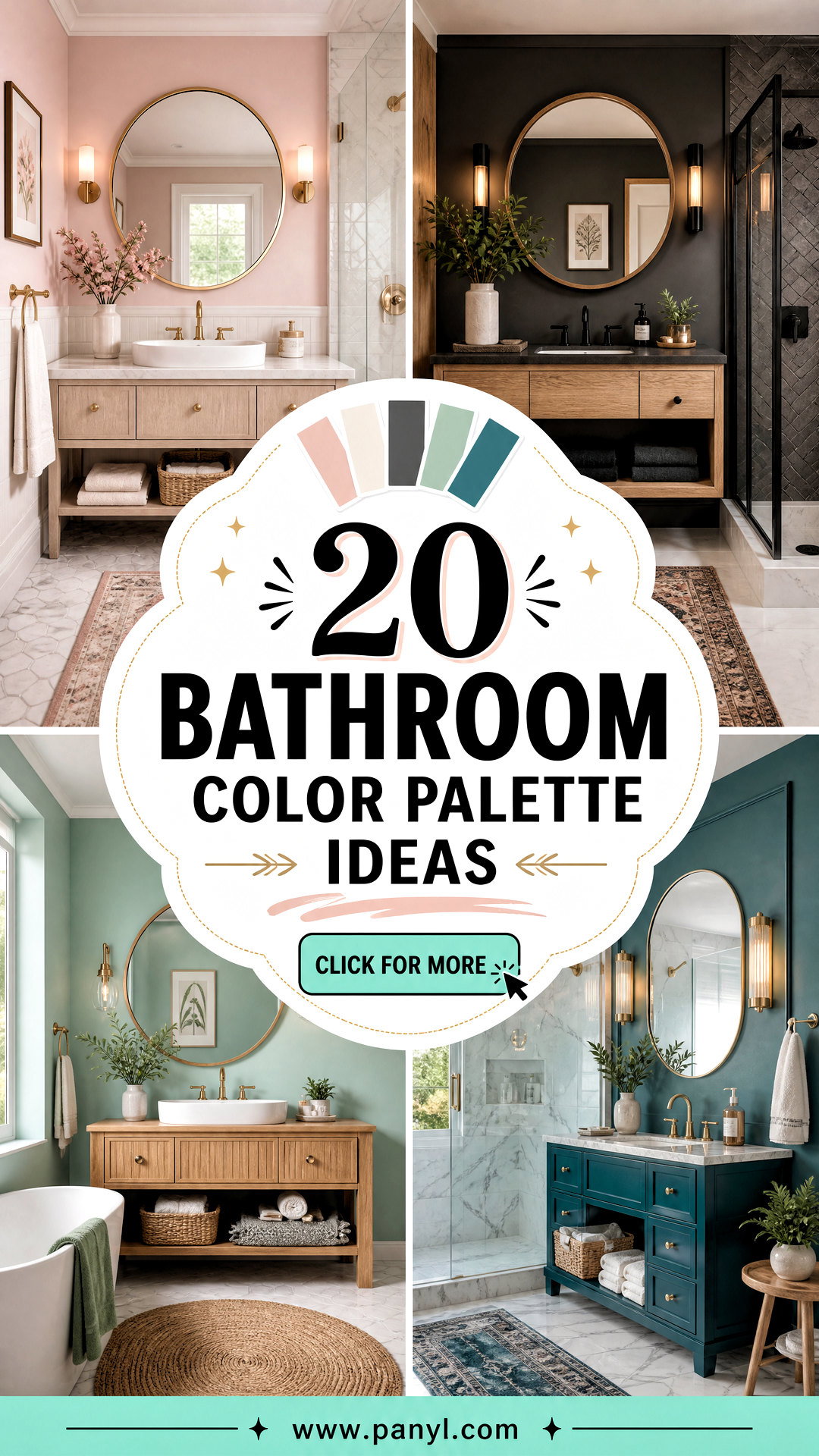 20 Bathroom Color Palette Ideas for a Spa-Like Retreat at Home - 20 Bathroom Color Palette Ideas for a Spa-Like Retreat at Home