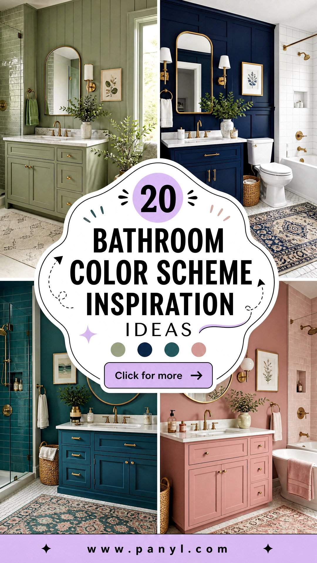 20 Bathroom Color Scheme Inspiration Ideas for a Chic Home - 20 Bathroom Color Scheme Inspiration Ideas for a Chic Home