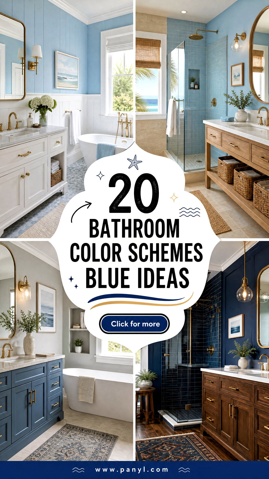 20 Bathroom Color Schemes Blue Ideas for a Fresh Coastal Look - 20 Bathroom Color Schemes Blue Ideas for a Fresh Coastal Look