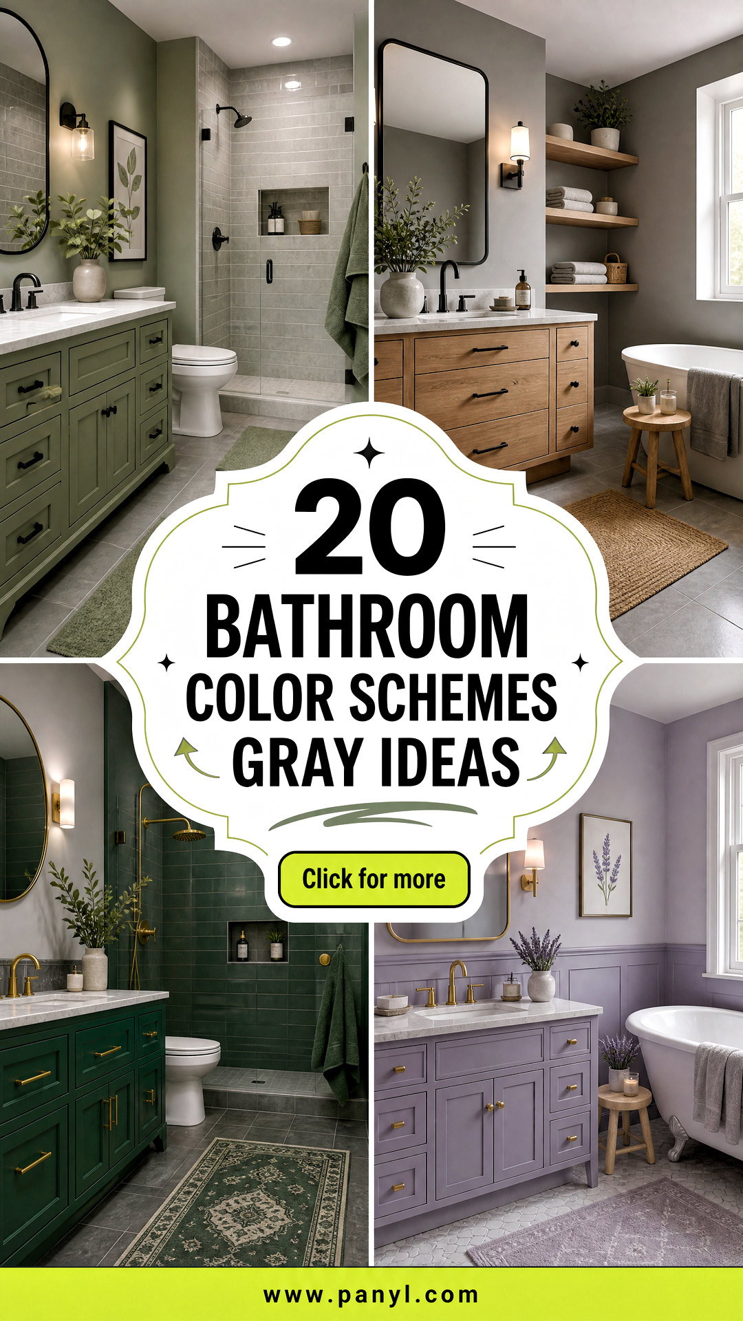 20 Bathroom Color Schemes Gray Ideas for a Calm Serene Retreat - 20 Bathroom Color Schemes Gray Ideas for a Calm, Serene Retreat