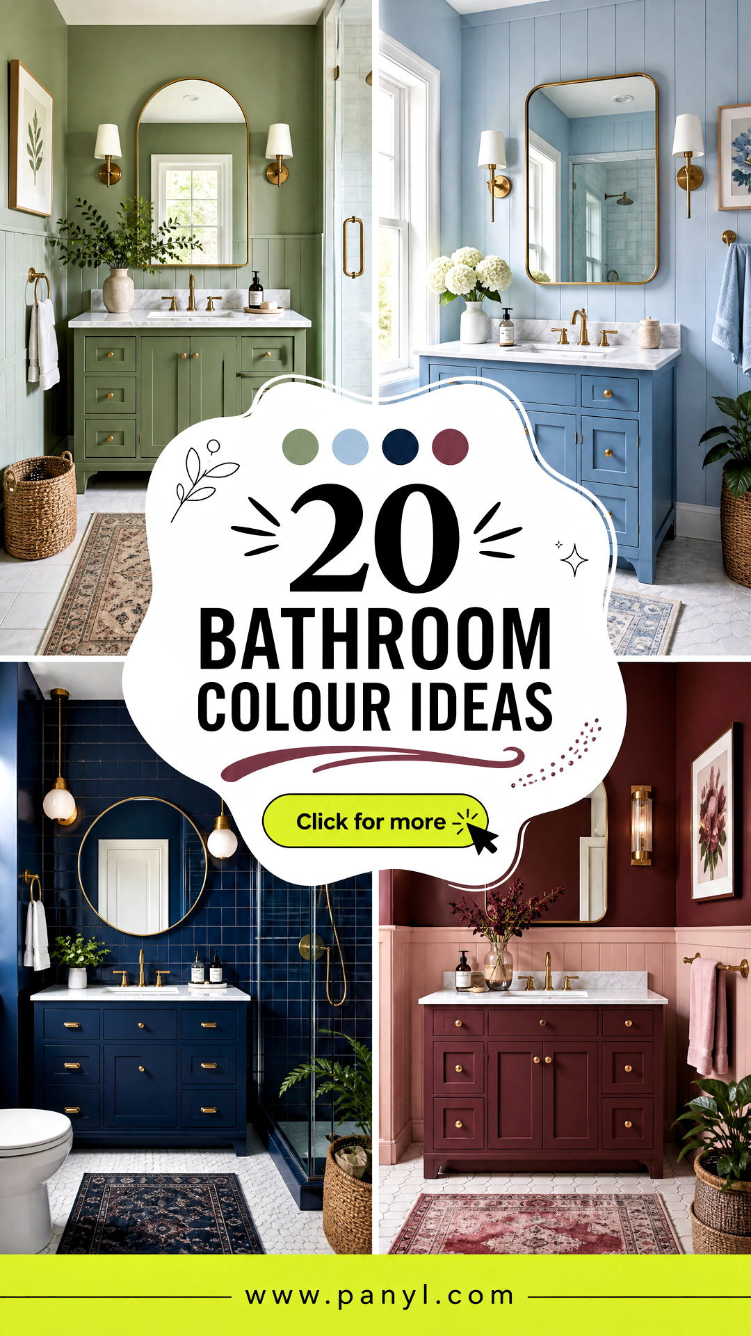 20 Bathroom Colour Ideas for a Fresh Beautiful Modern Makeover - 20 Bathroom Colour Ideas for a Fresh, Beautiful Modern Makeover
