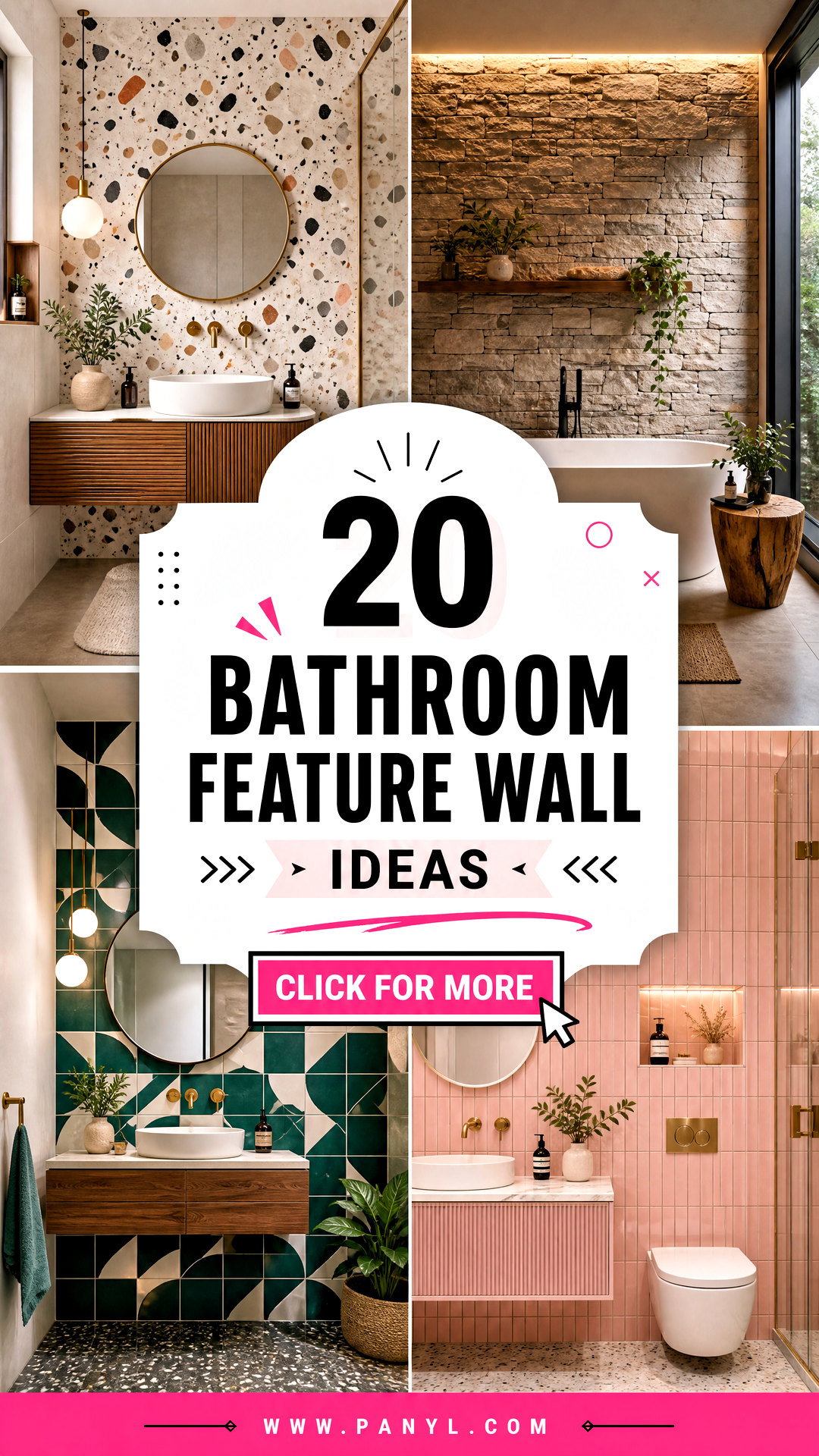 20 Bathroom Feature Wall Ideas for a Bold Stylish Upgrade - 20 Bathroom Feature Wall Ideas for a Bold, Stylish Upgrade