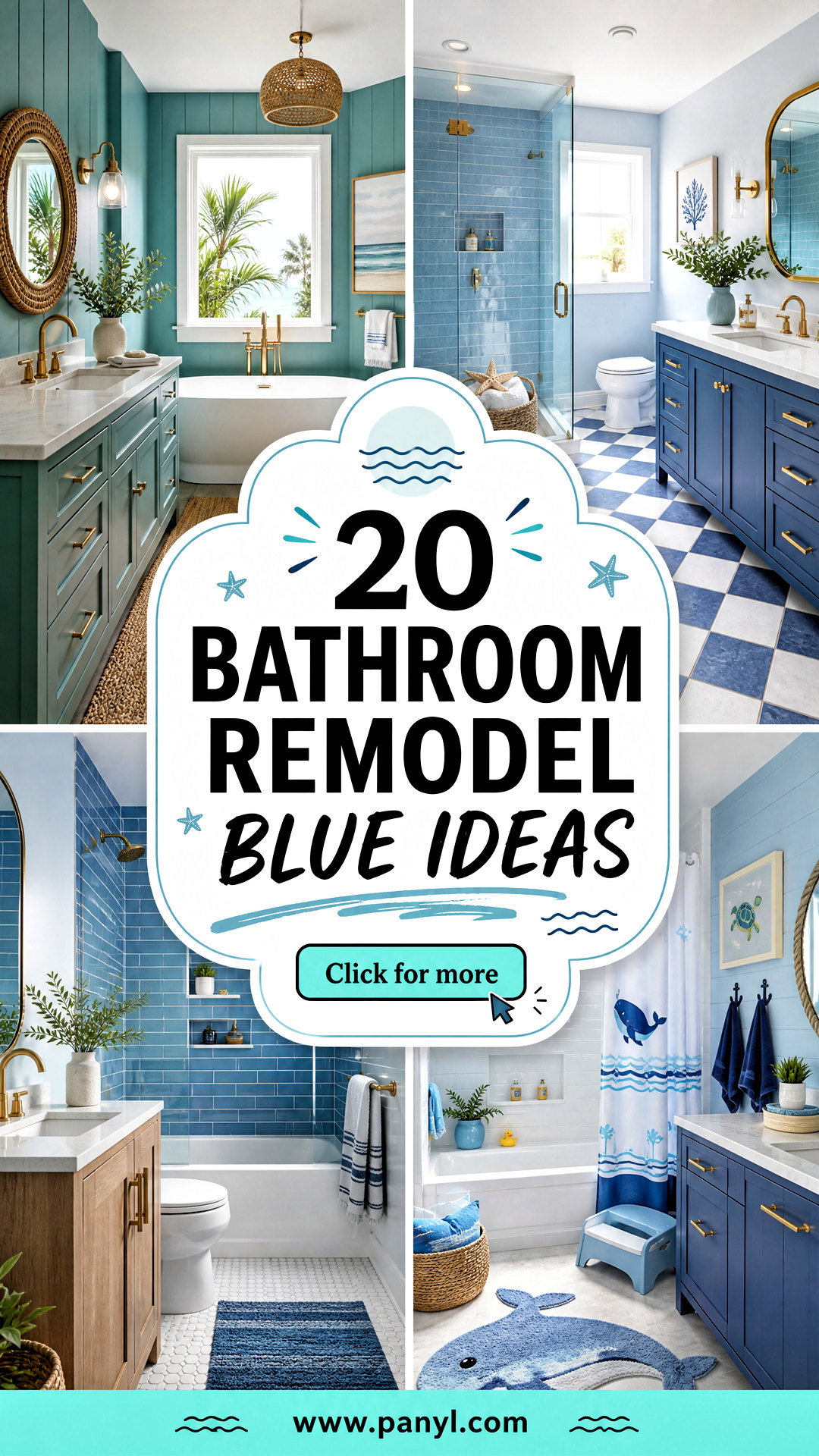 20 Bathroom Remodel Blue Ideas for a Calm Coastal Look - 20 Bathroom Remodel Blue Ideas for a Calm, Coastal Look