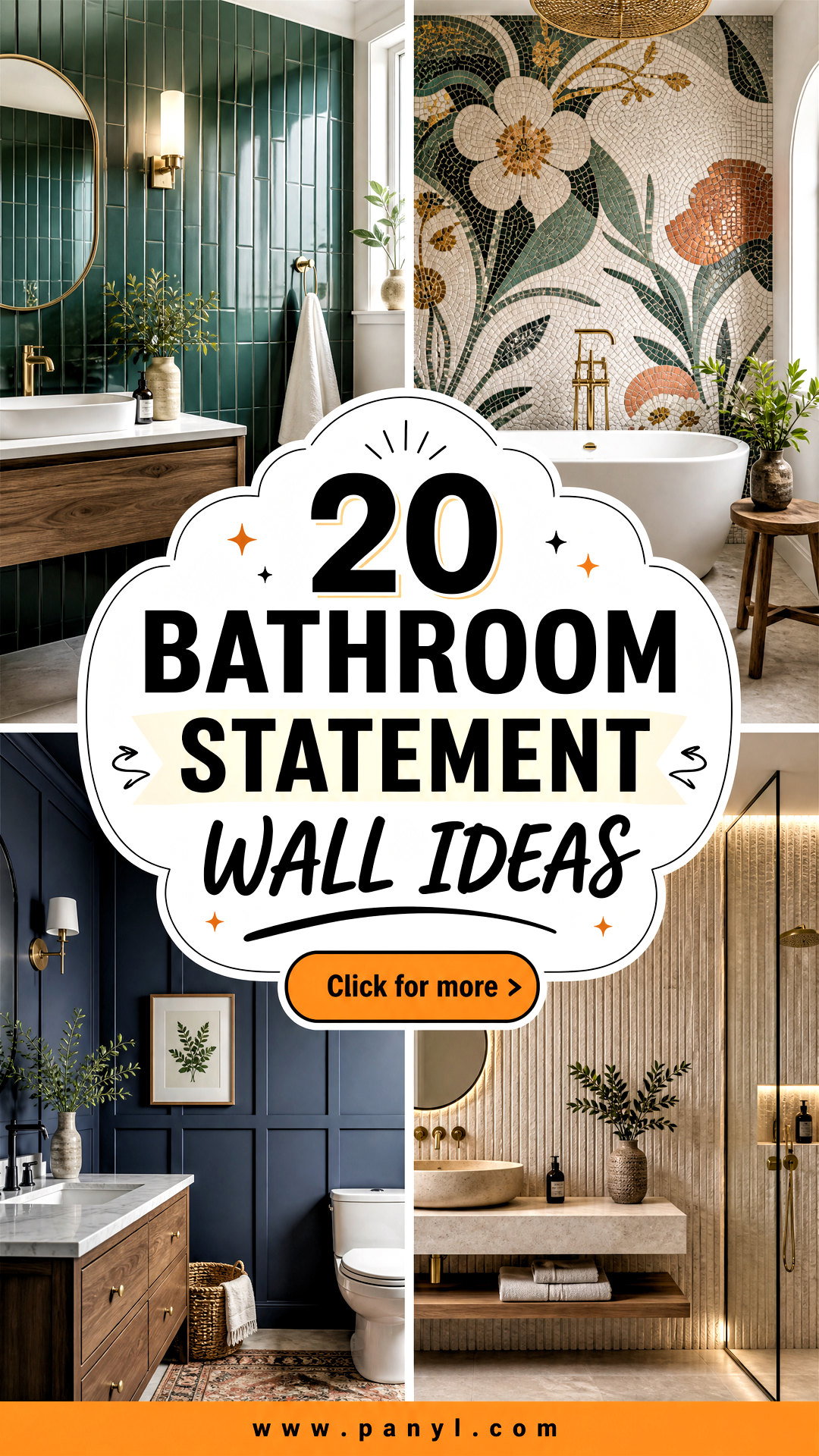 20 Bathroom Statement Wall Ideas for a Bold Stylish Space - 20 Bathroom Statement Wall Ideas for a Bold, Stylish Space