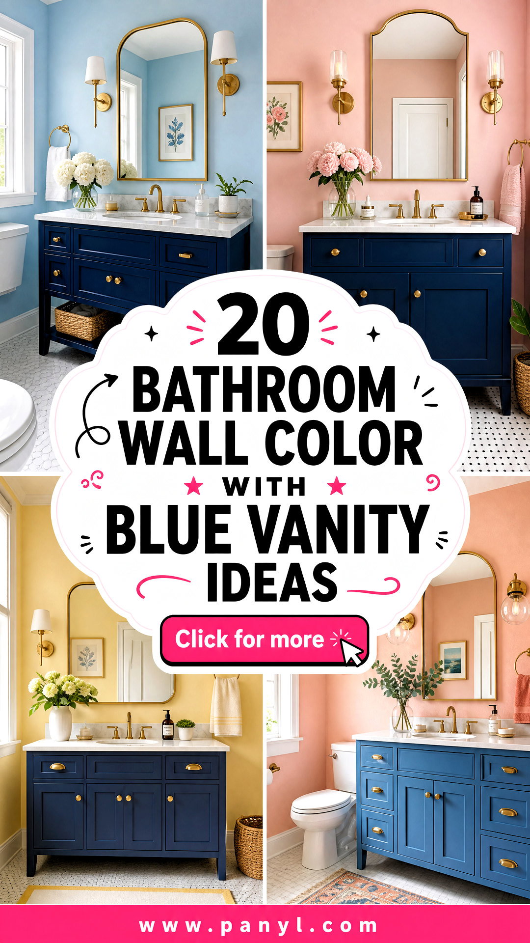 20 Bathroom Wall Color With Blue Vanity Ideas for a Chic Look - 20 Bathroom Wall Color With Blue Vanity Ideas for a Chic Look