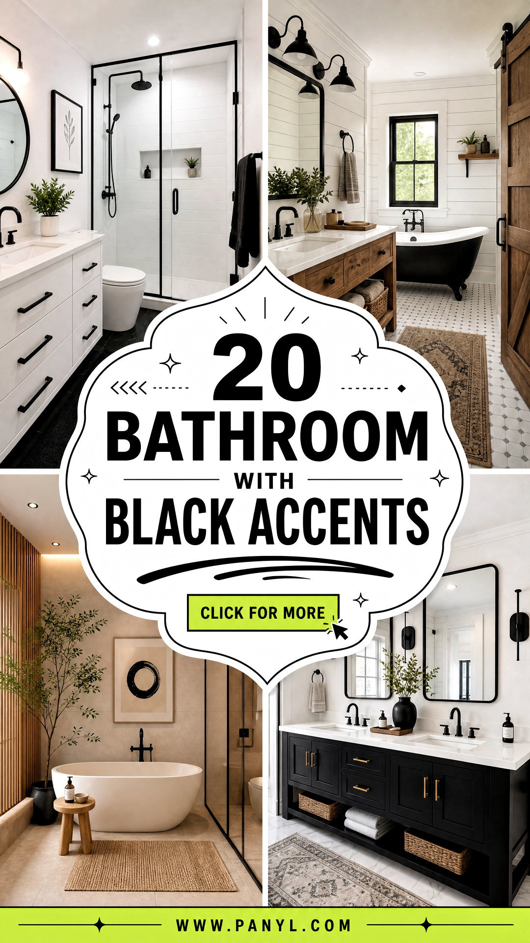 20 Bathroom With Black Accents for a Bold Stylish Modern Look - 20 Bathroom With Black Accents for a Bold, Stylish Modern Look