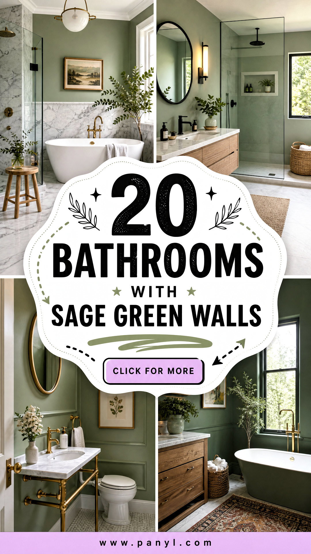 20 Bathrooms With Sage Green Walls for a Serene Spa Look - 20 Bathrooms With Sage Green Walls for a Serene Spa Look
