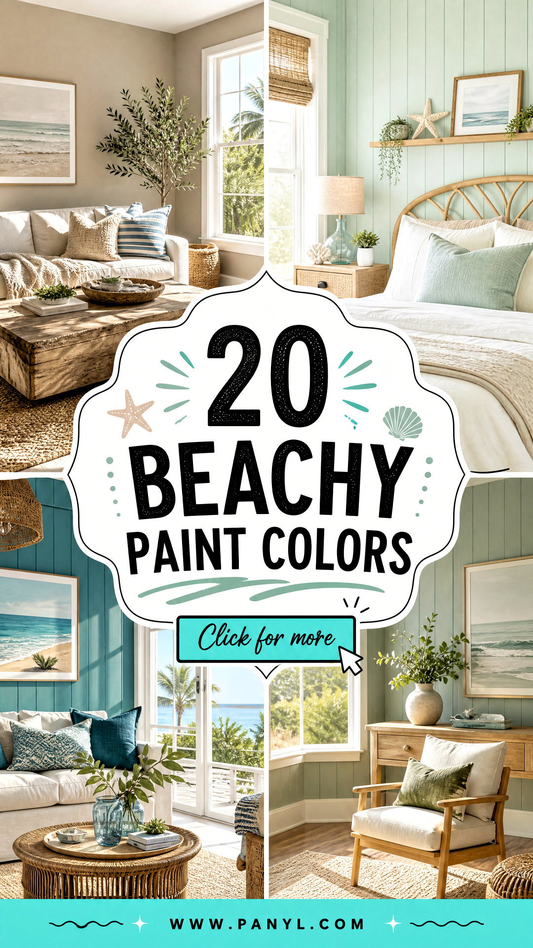 20 Beachy Paint Colors for a Breezy Relaxed Coastal Home - 20 Beachy Paint Colors for a Breezy, Relaxed Coastal Home
