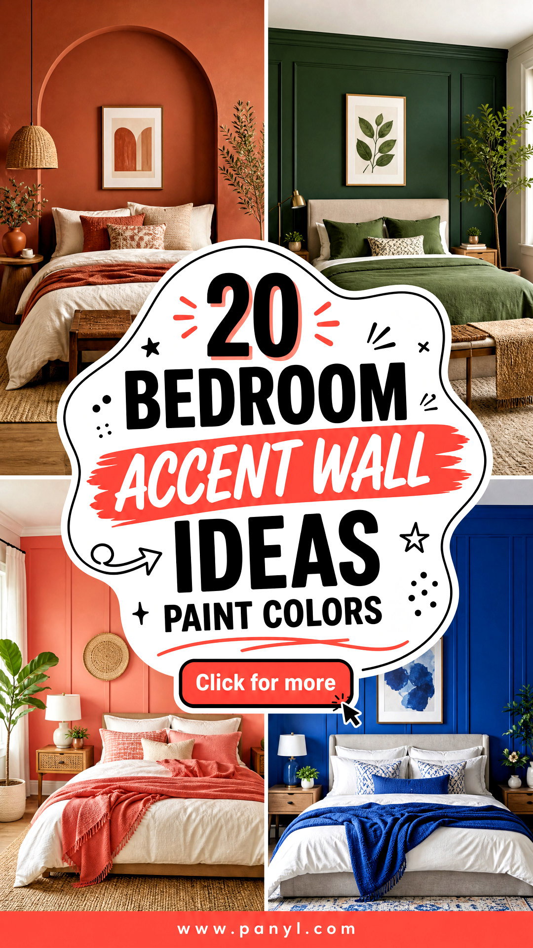 20 Bedroom Accent Wall Ideas Paint Colors for a Stylish Look - 20 Bedroom Accent Wall Ideas Paint Colors for a Stylish Look