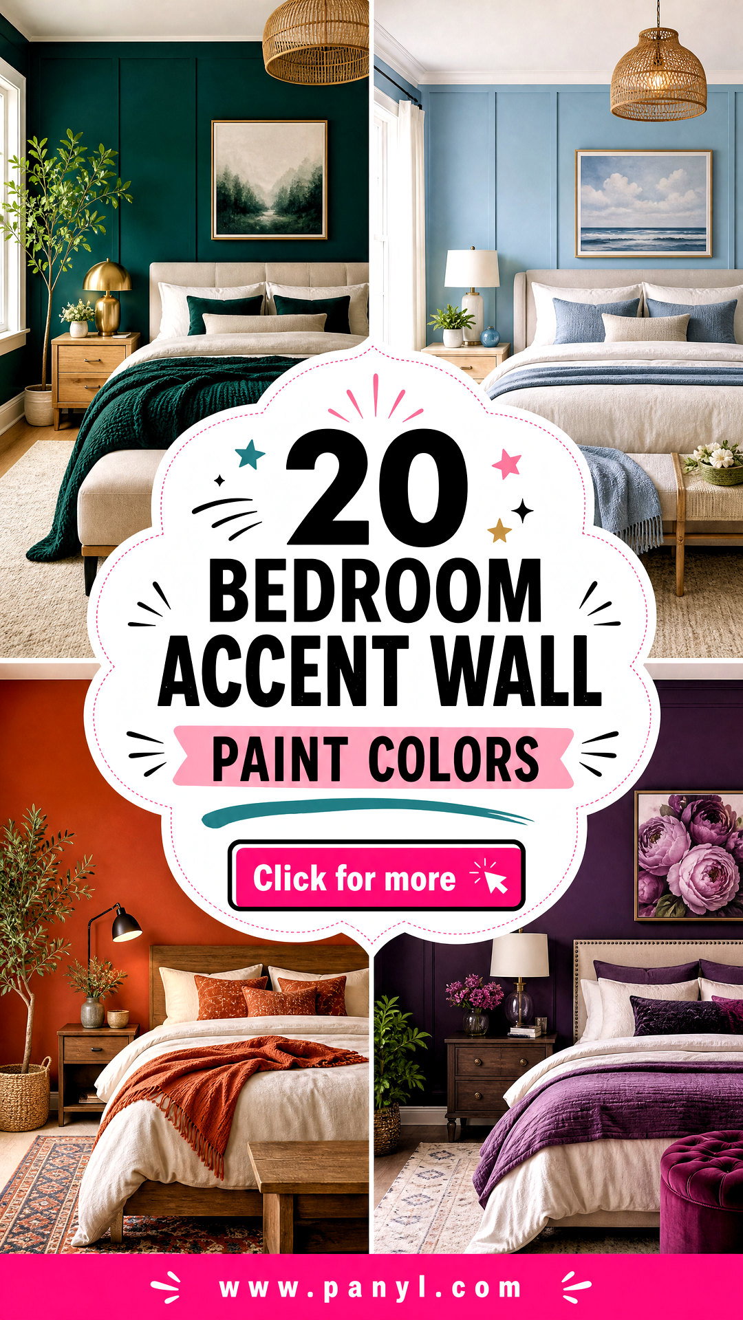 20 Bedroom Accent Wall Paint Colors for a Bold Chic Update - 20 Bedroom Accent Wall Paint Colors for a Bold, Chic Update