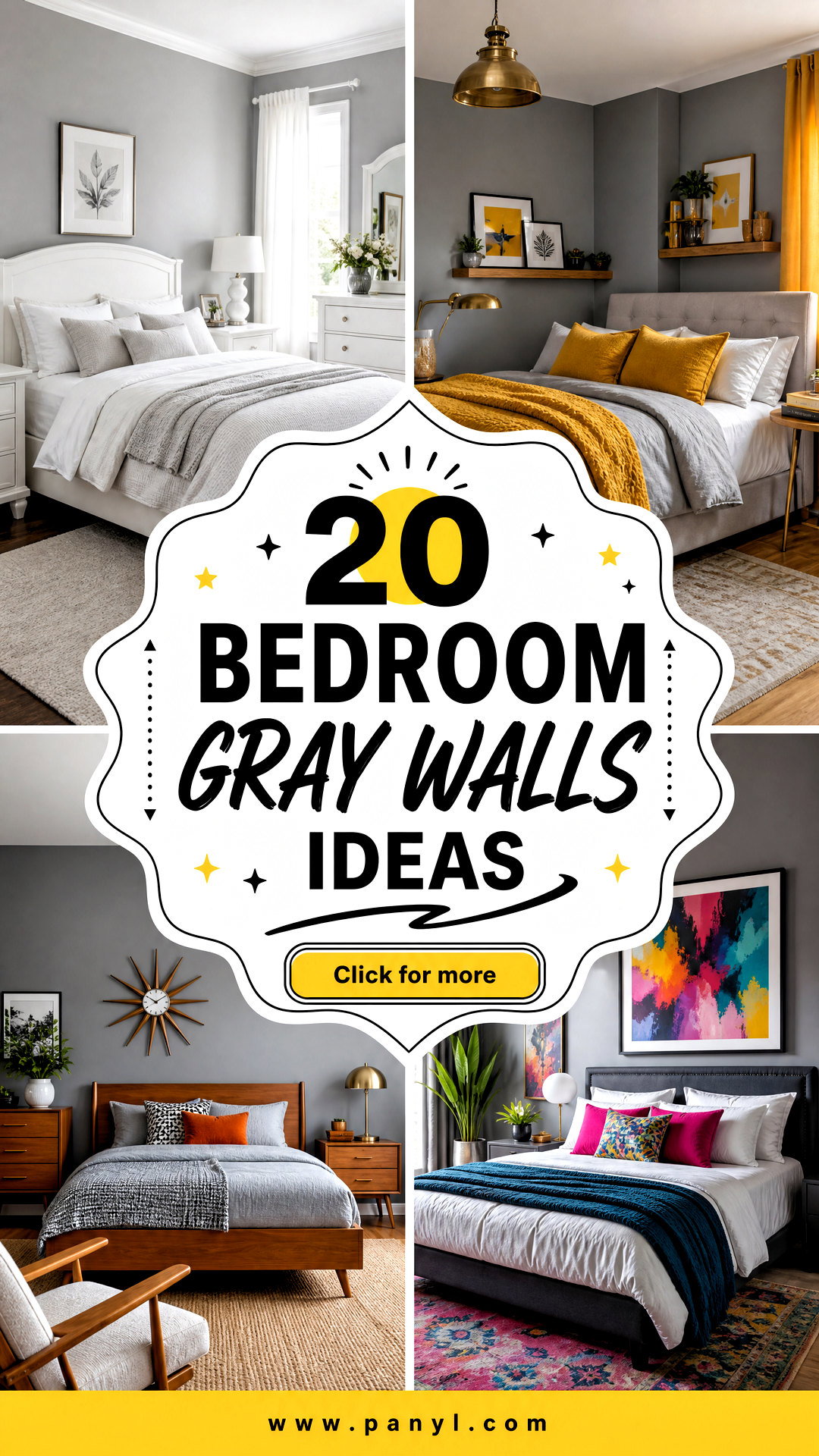 20 Bedroom Gray Walls Ideas for a Calm Contemporary Look - 20 Bedroom Gray Walls Ideas for a Calm, Contemporary Look