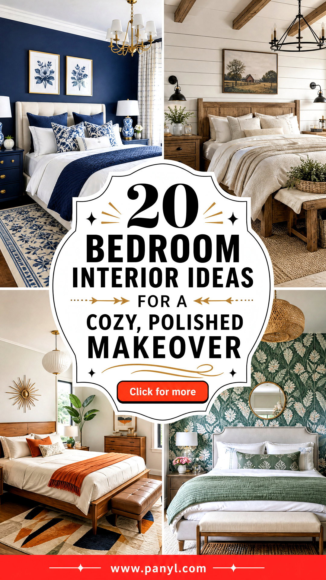 20 Bedroom Interior Ideas for a Cozy Polished Makeover - 20 Bedroom Interior Ideas for a Cozy, Polished Makeover