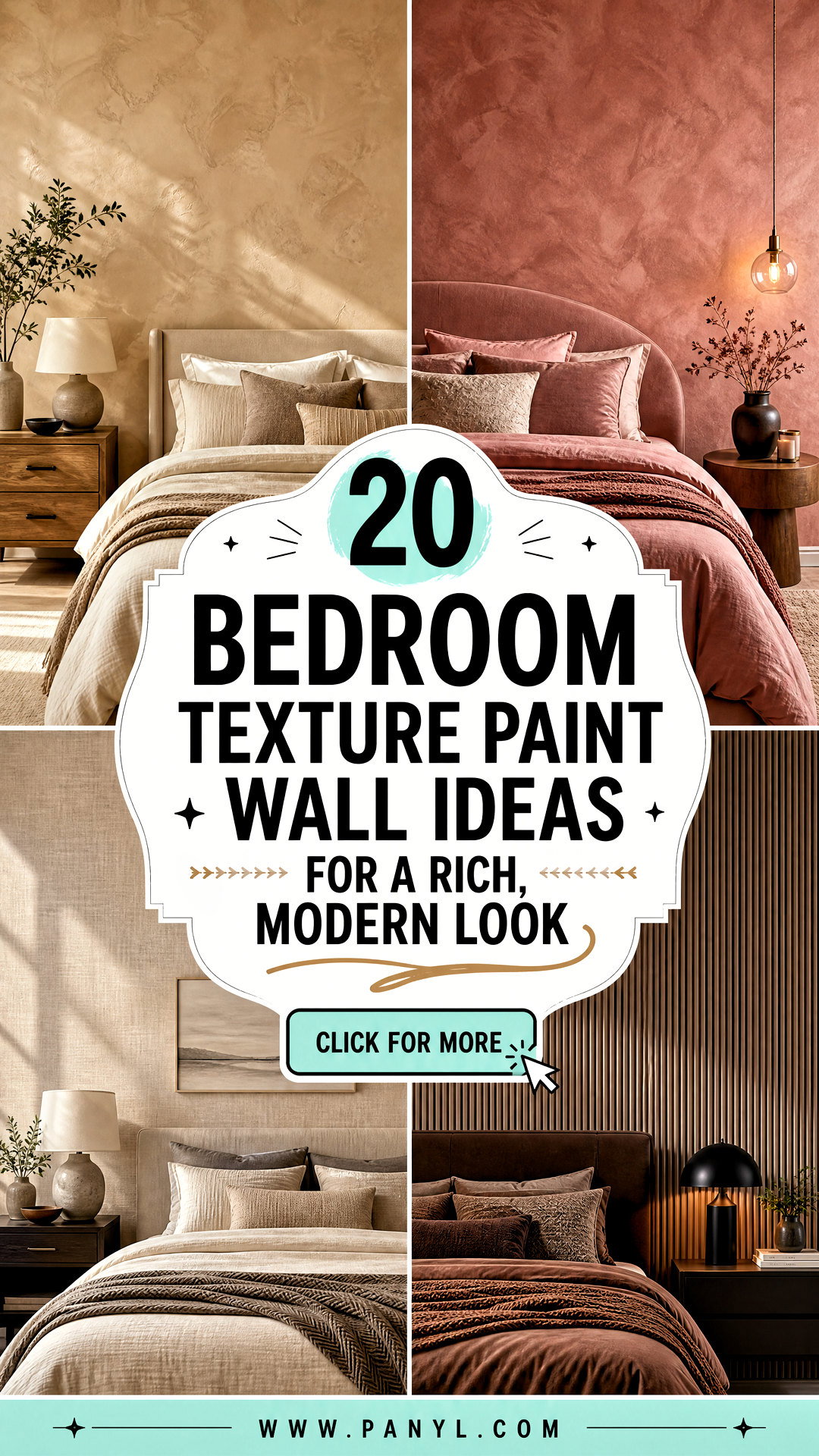 20 Bedroom Texture Paint Wall Ideas for a Rich Modern Look - 20 Bedroom Texture Paint Wall Ideas for a Rich, Modern Look