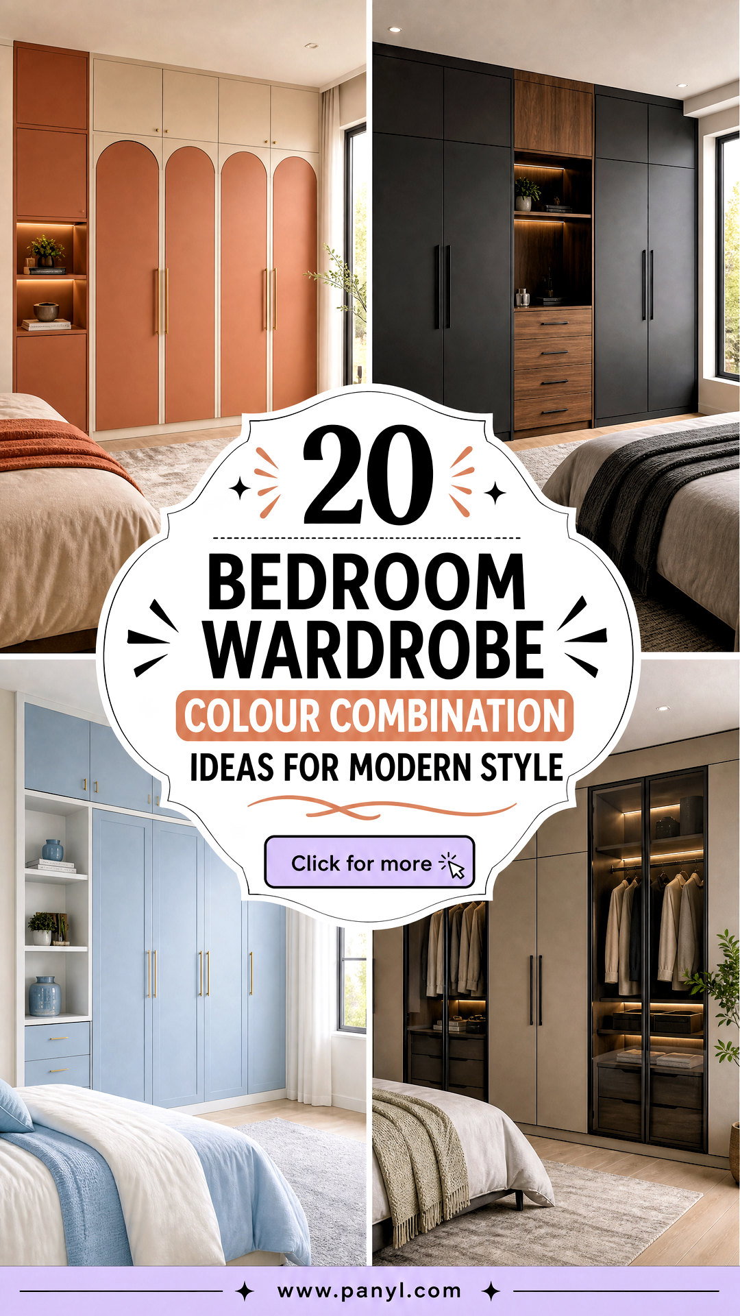 20 Bedroom Wardrobe Colour Combination Ideas for Modern Style - 20 Bedroom Wardrobe Colour Combination Ideas for Modern Style