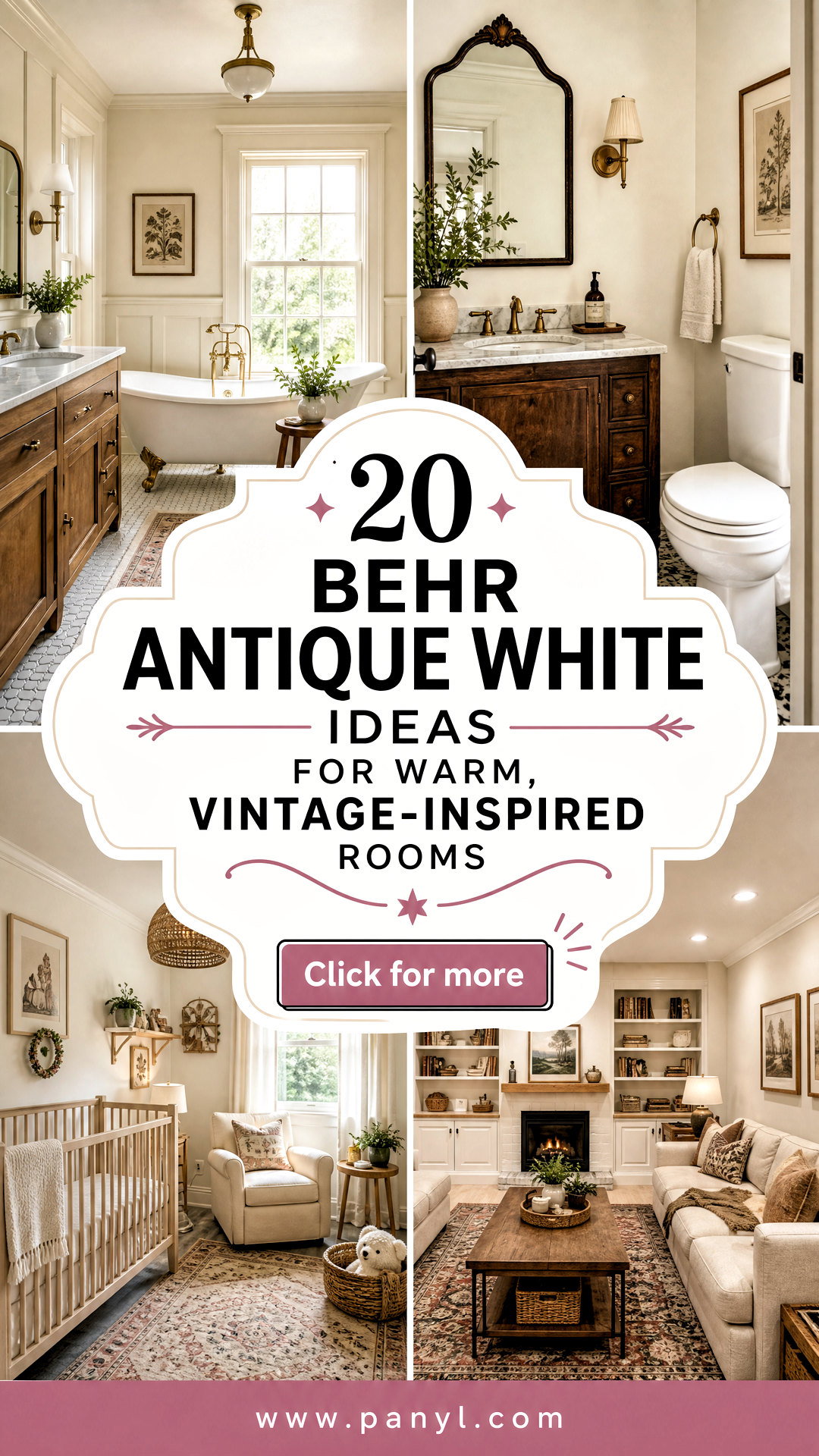 20 Behr Antique White Ideas for Warm Vintage-Inspired Rooms - 20 Behr Antique White Ideas for Warm, Vintage-Inspired Rooms