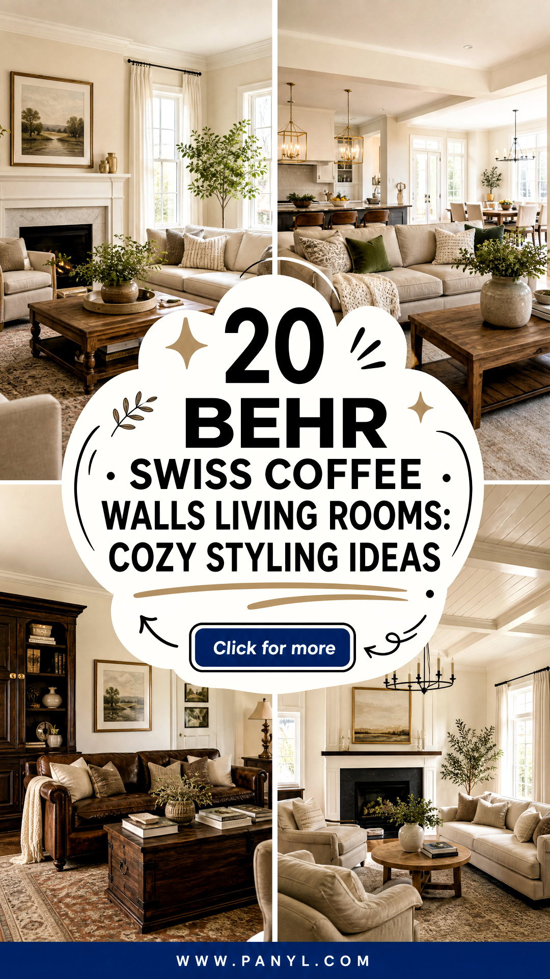 20 Behr Swiss Coffee Walls Living Rooms Cozy Styling Ideas - 20 Behr Swiss Coffee Walls Living Rooms: Cozy Styling Ideas