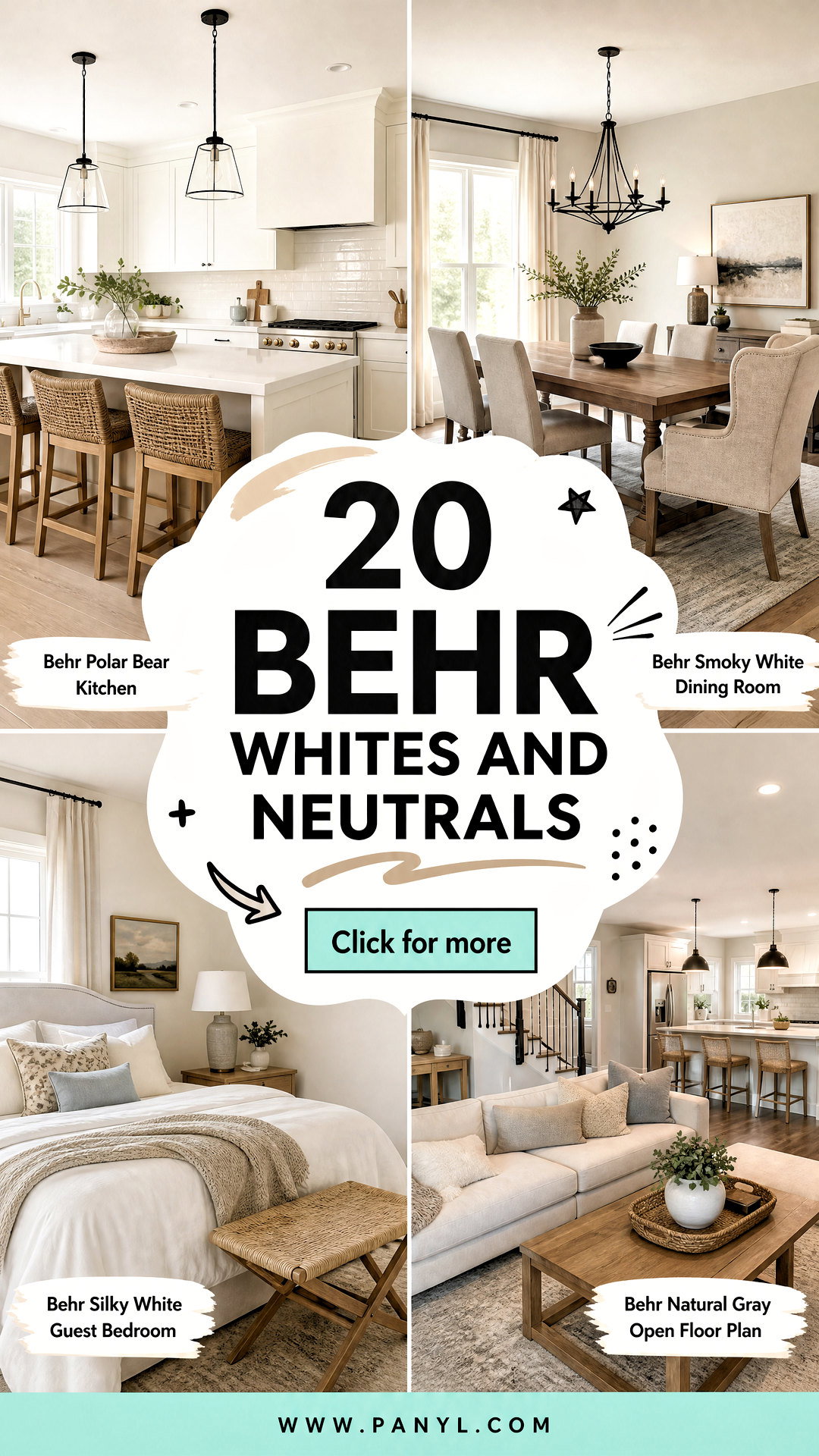 20 Behr Whites and Neutrals for a Fresh Timeless Home - 20 Behr Whites and Neutrals for a Fresh, Timeless Home