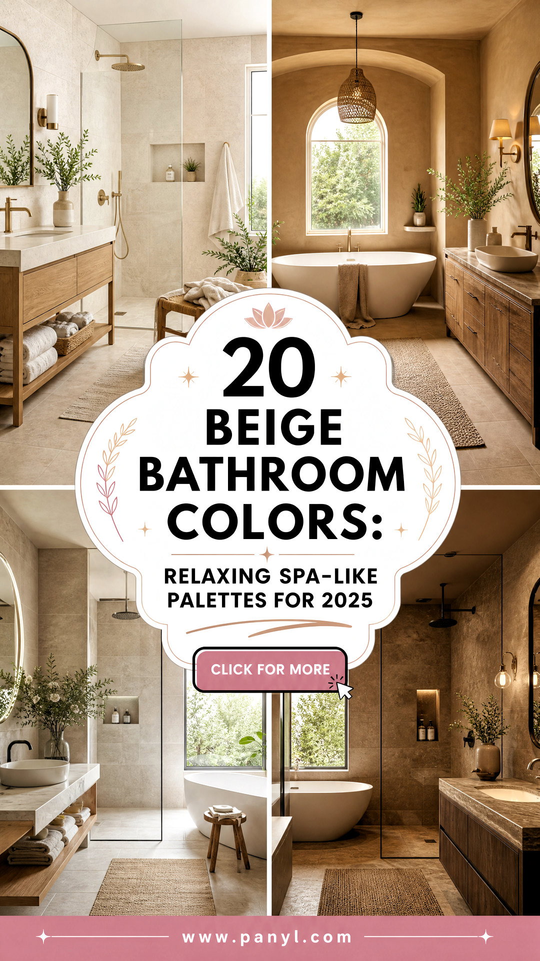 20 Beige Bathroom Colors Relaxing Spa-Like Palettes for 2025 - 20 Beige Bathroom Colors: Relaxing Spa-Like Palettes for 2025