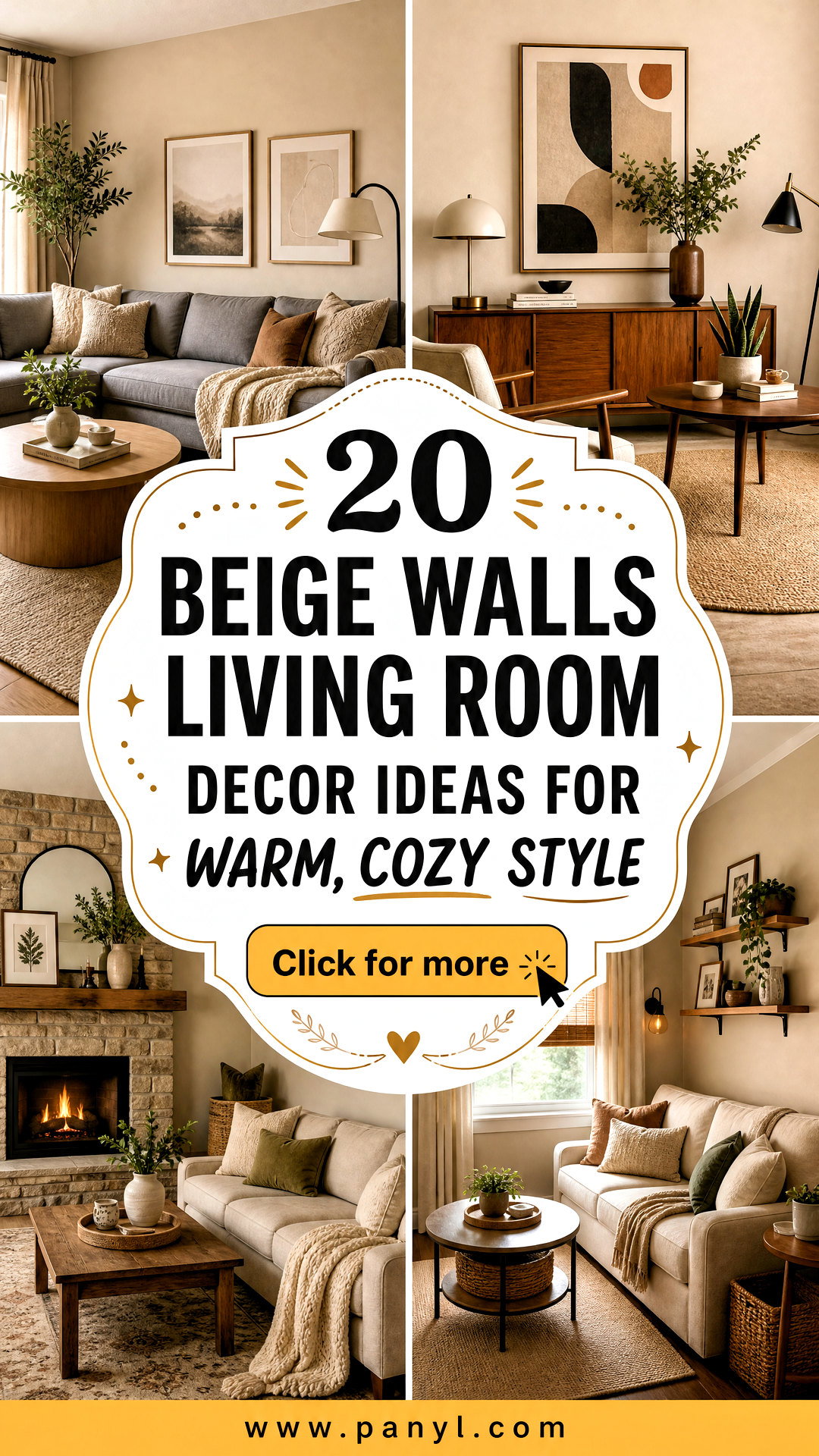 20 Beige Walls Living Room Decor Ideas for Warm Cozy Style - 20 Beige Walls Living Room Decor Ideas for Warm, Cozy Style